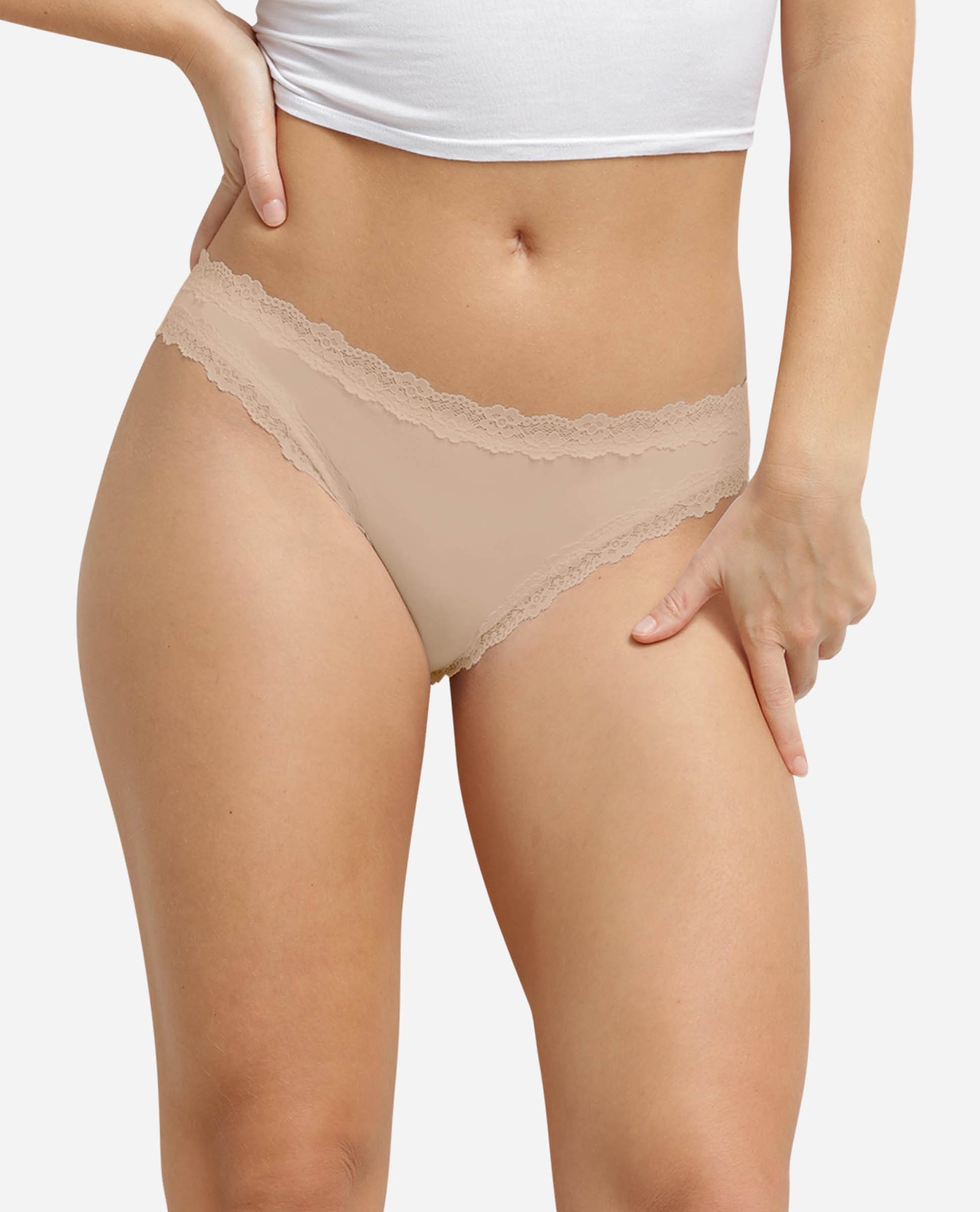 Braga clásica de microfibra y encaje - Dim - Natural Natural-1