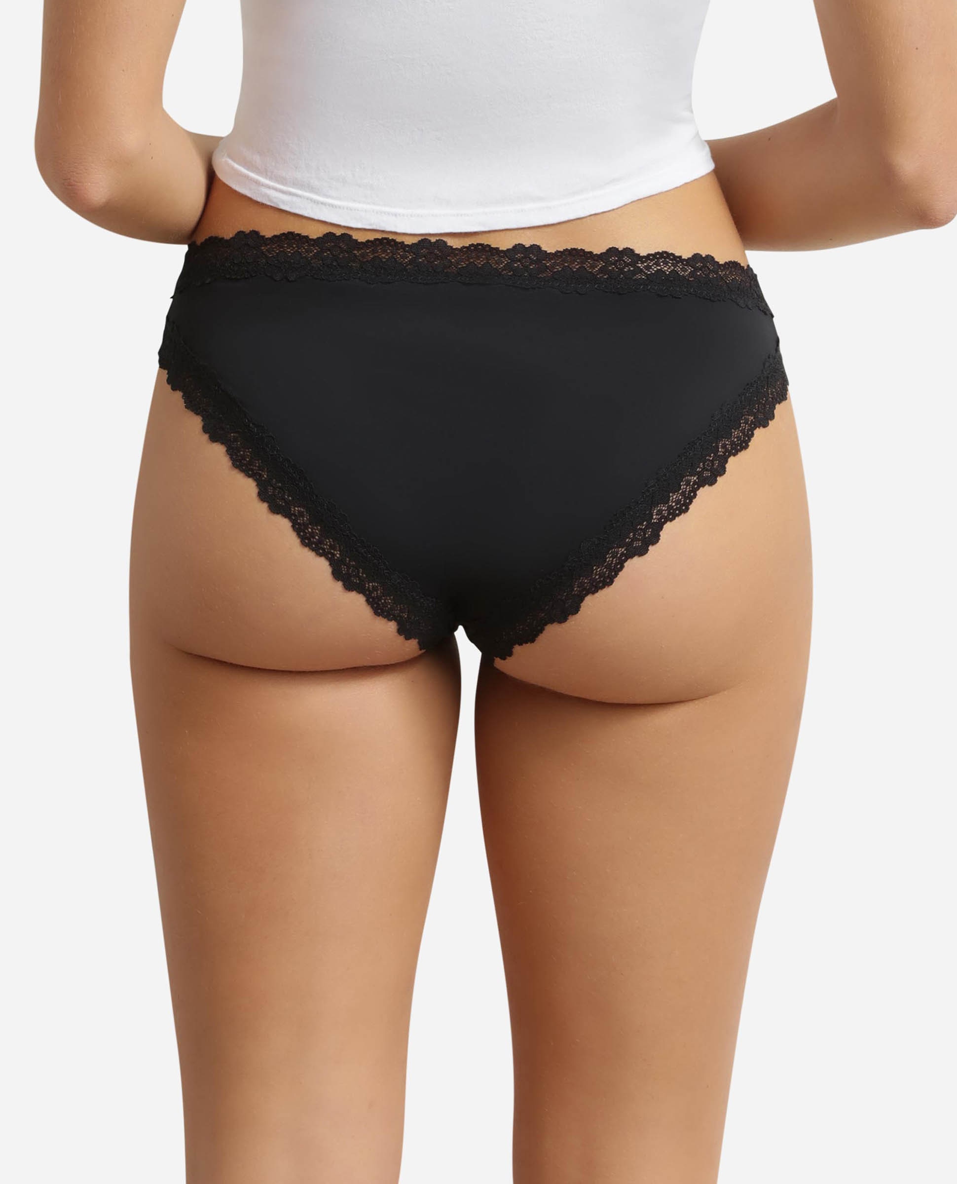 Braga clásica de microfibra y encaje - Dim - Negro Negro-2