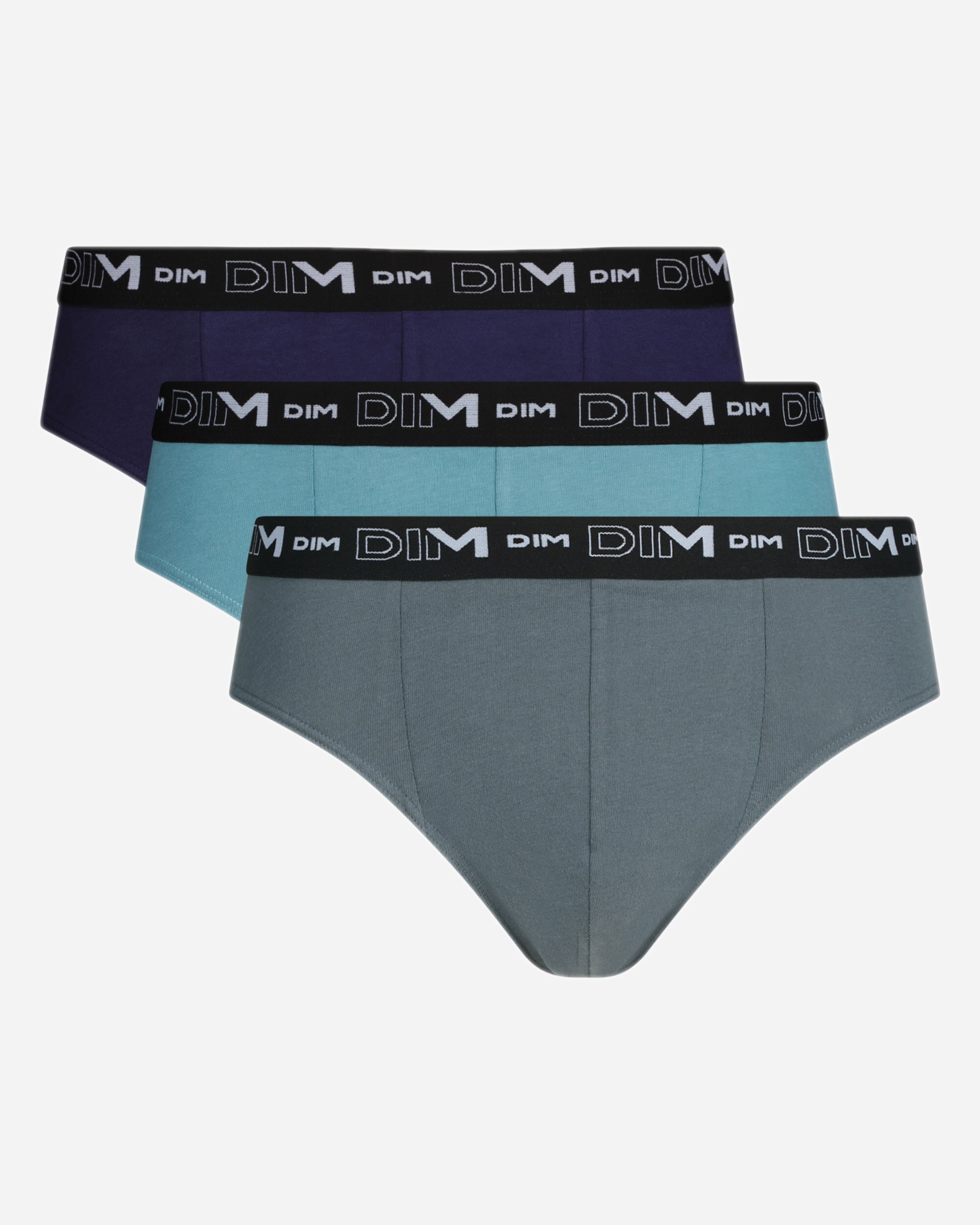 Pack de tres slips algodón elástico básico y cómodo dim coton stretch - Multicolor Multicolor-4