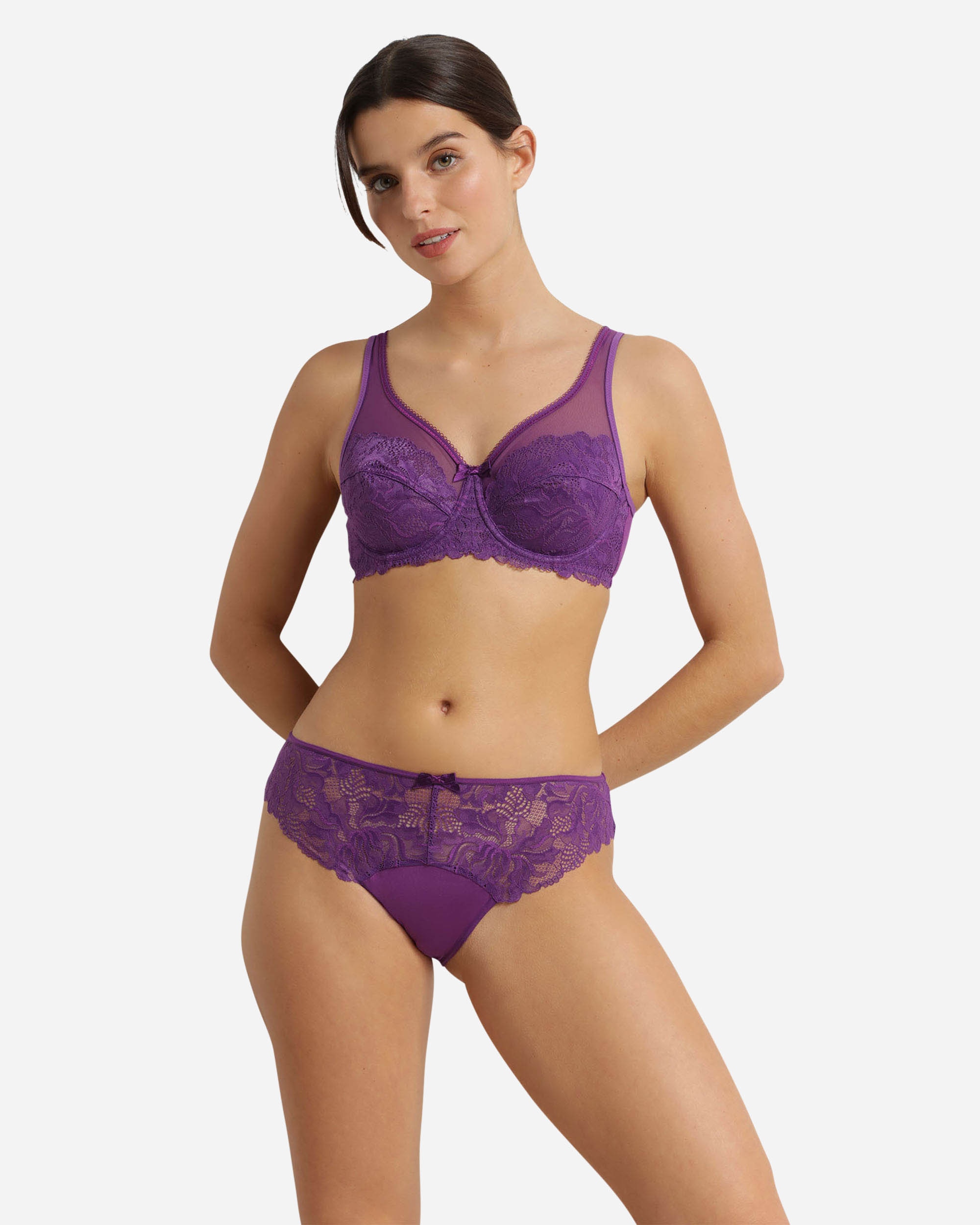 Braga con encaje Generous Essentiel - Dim - Violeta Violeta-4