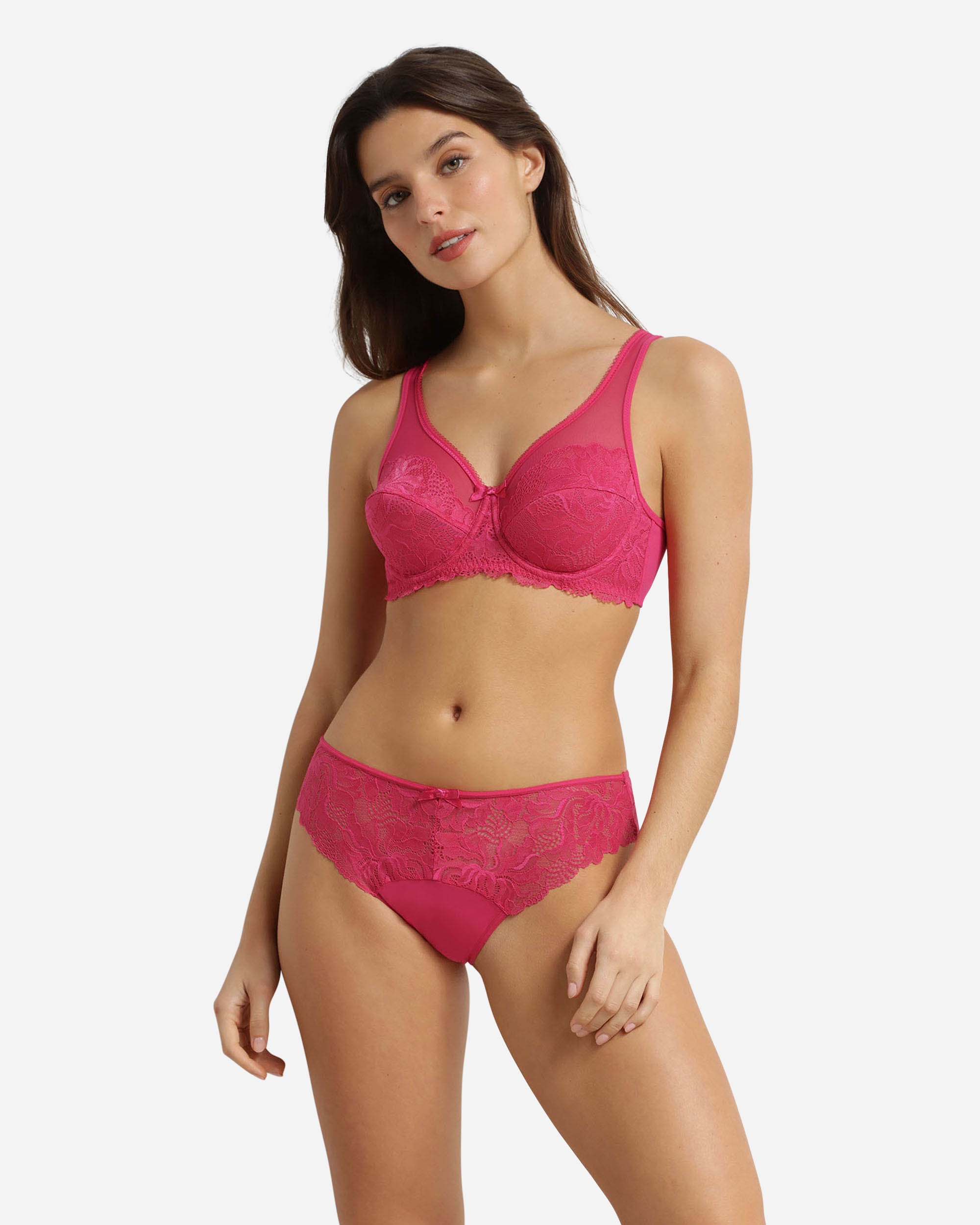 Braga con encaje Generous Essentiel - Dim - Rosa Rosa-4