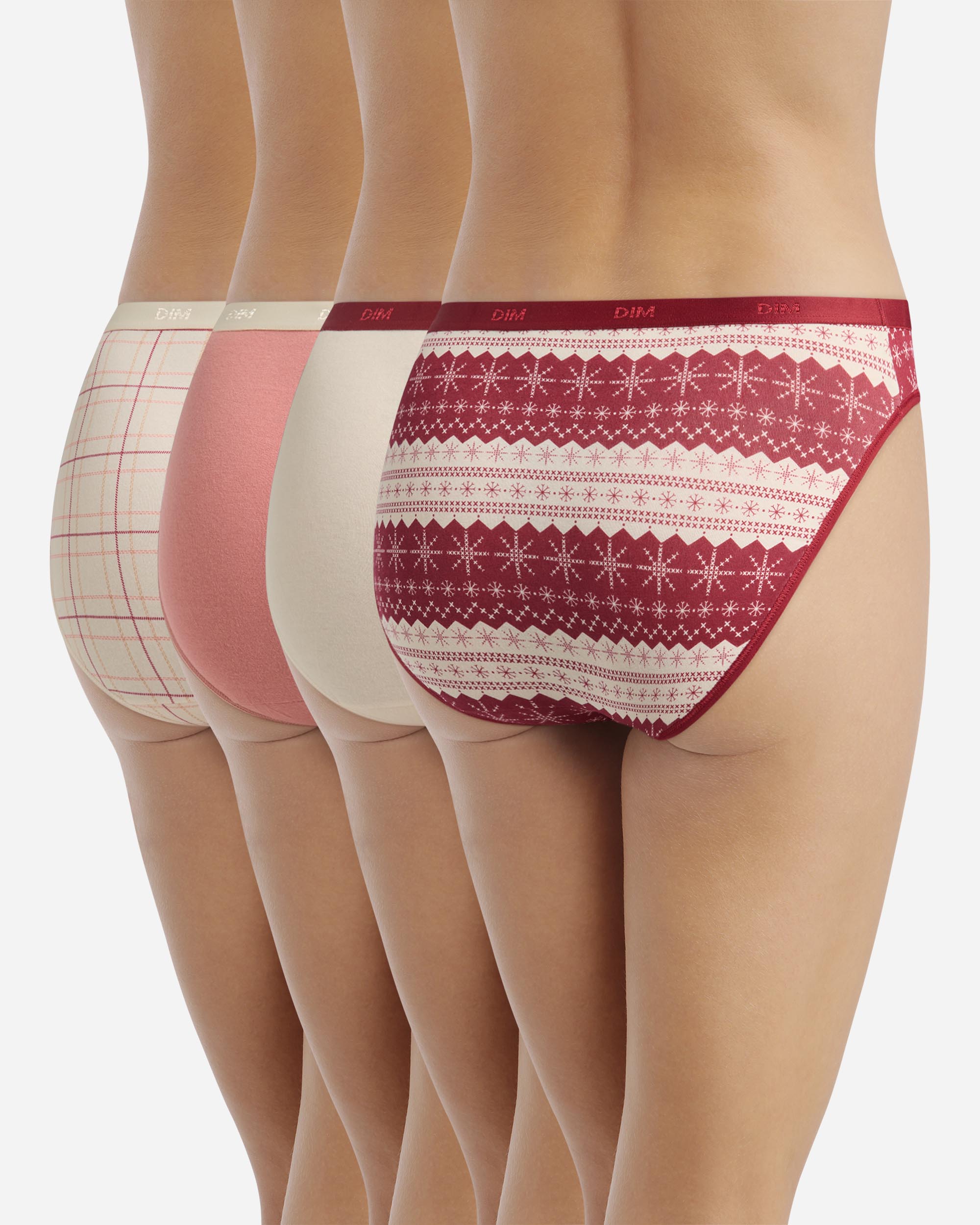 Pack de 4 bragas de algodón elástico estampadas - Dim - Multicolor Multicolor-2