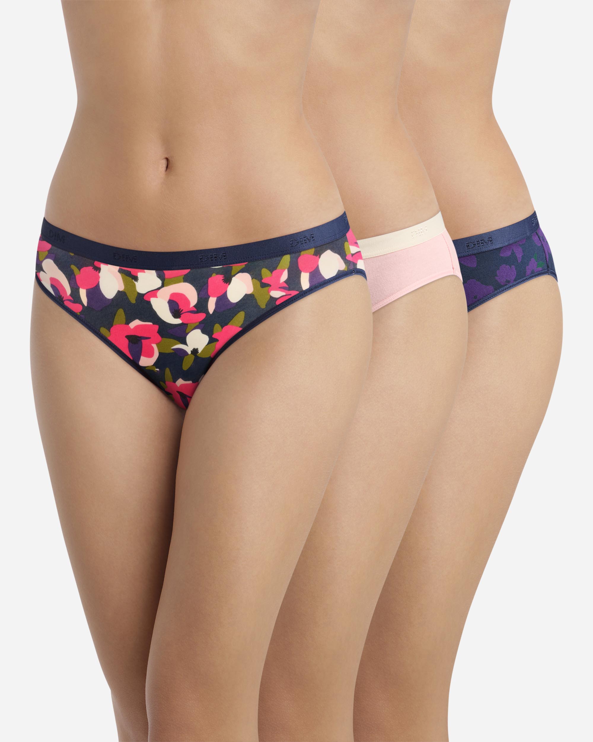 Pack de 3 bragas de algodón elástico estampadas - Dim - Multicolor Multicolor-1