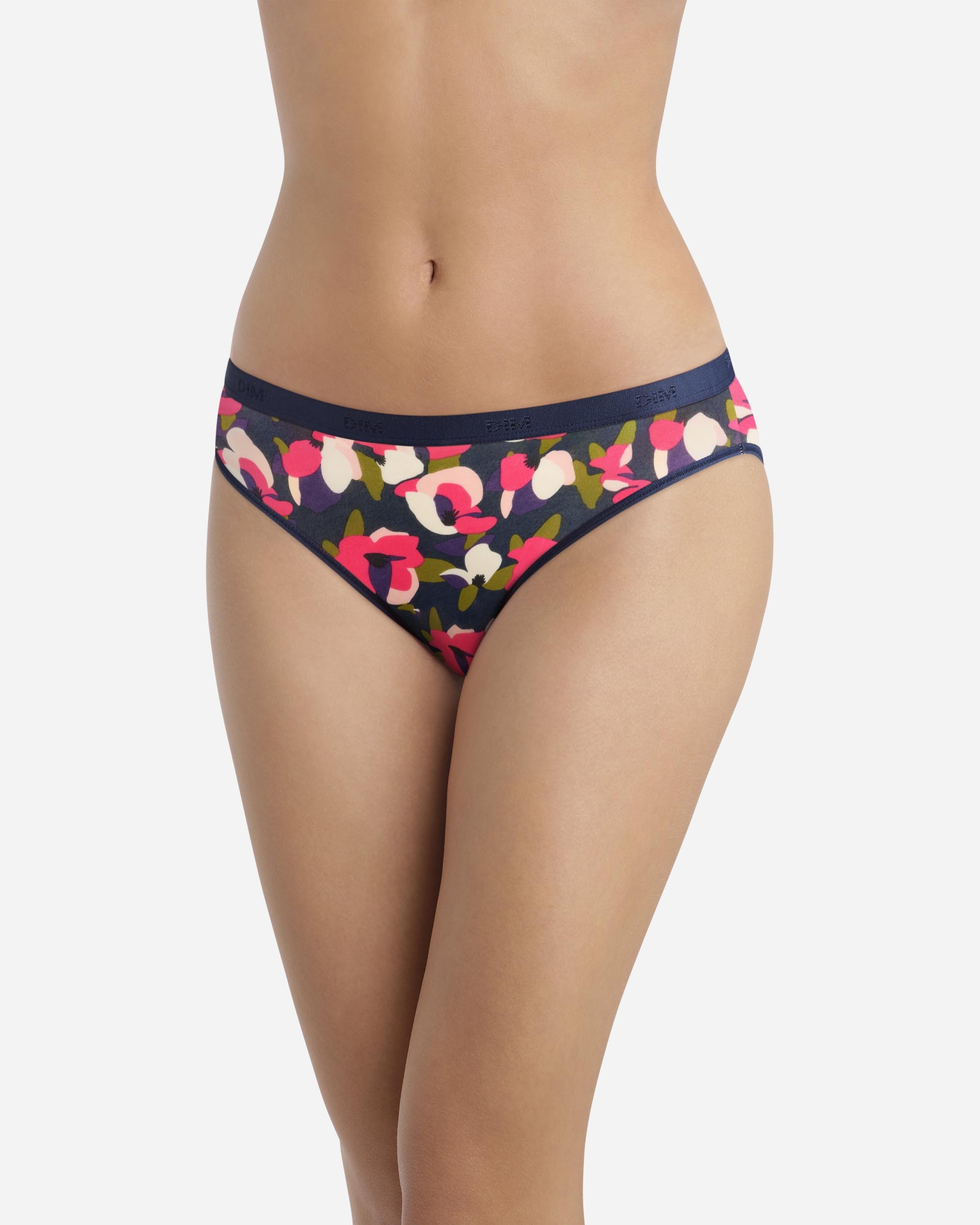 Pack de 3 bragas de algodón elástico estampadas - Dim - Multicolor Multicolor-3