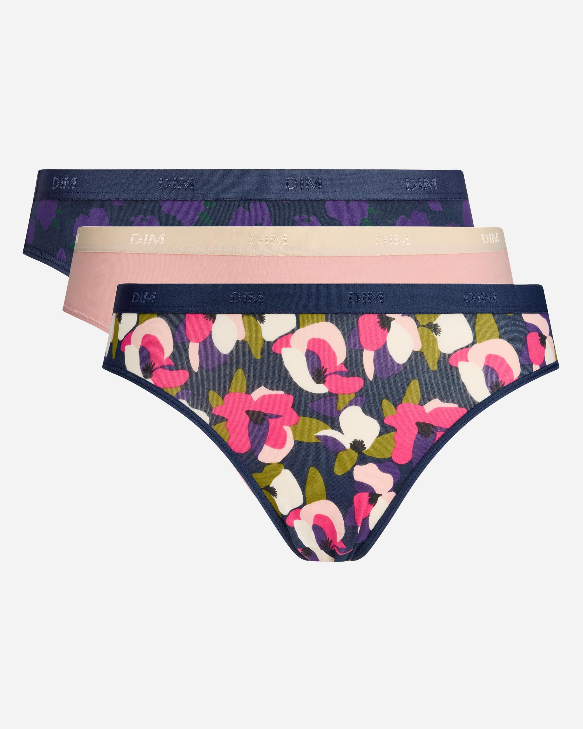 Pack de 3 bragas de algodón elástico estampadas - Dim - Multicolor Multicolor-4