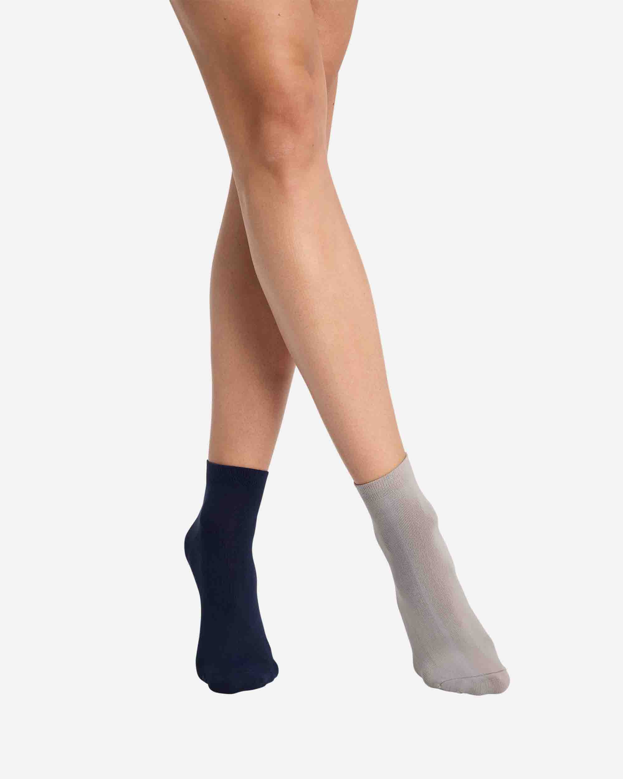 Pack de 2 calcetines tobilleros de mujer skin extra suaves - Dim - Multicolor Multicolor-1