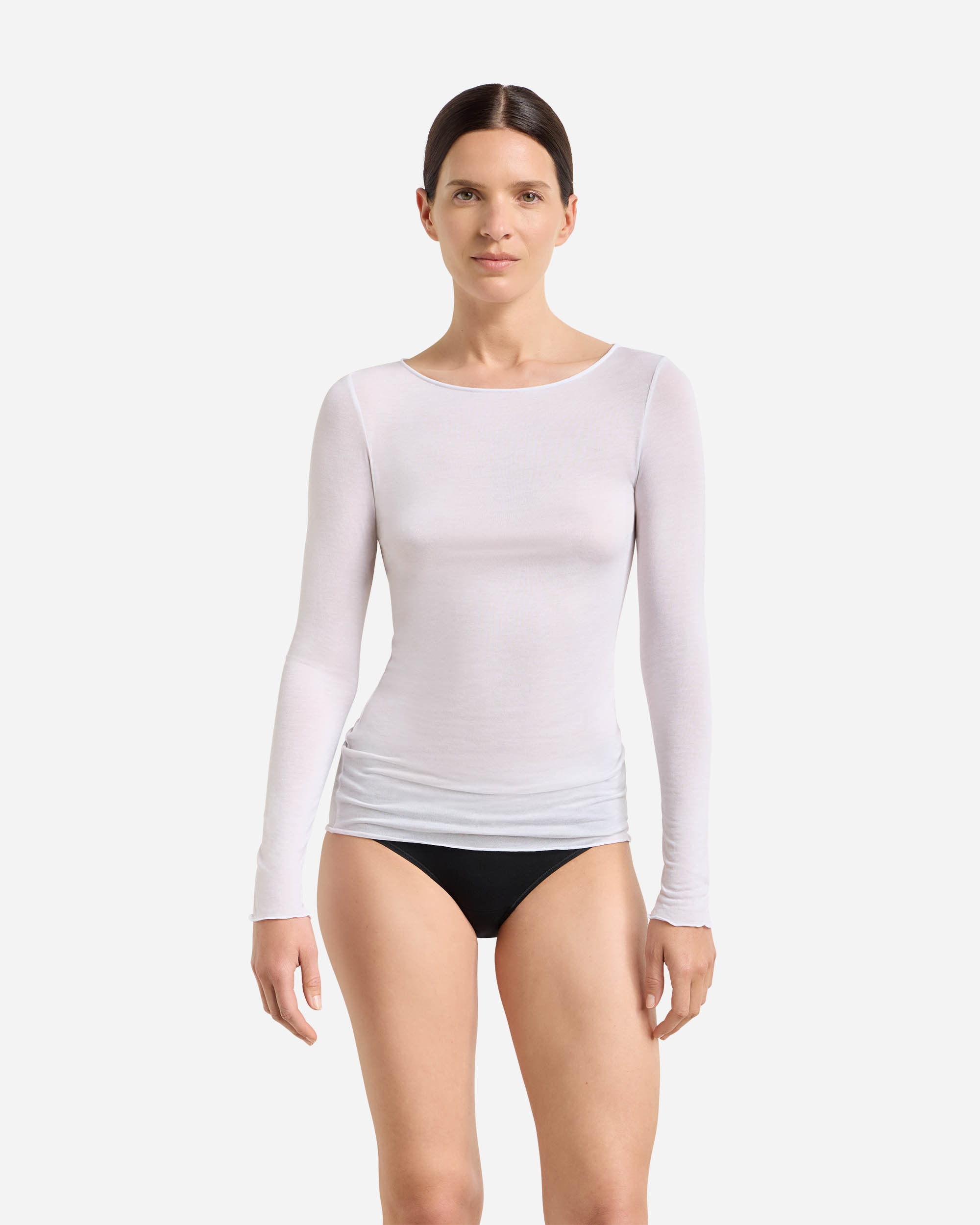 Camiseta térmica cuello barco dim x inès de la fressange - Blanco Blanco-1