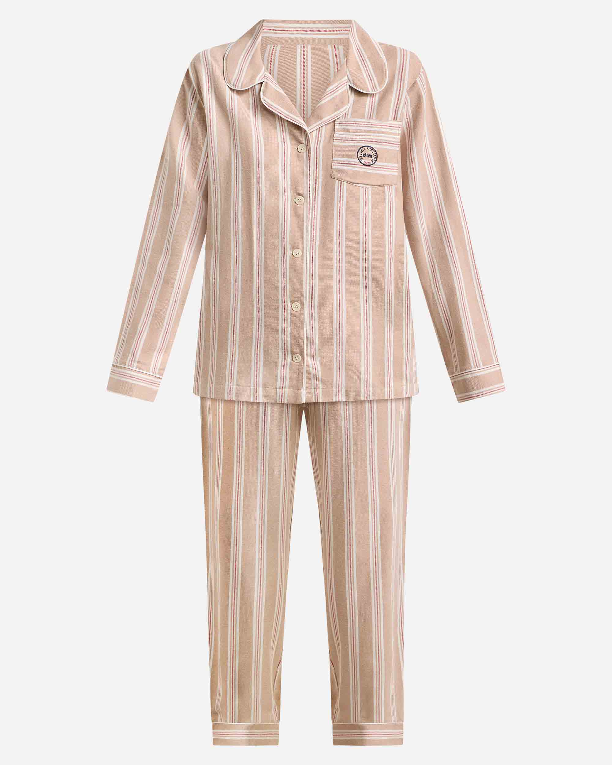 Pijama de mujer de franela largo dim x inès de la fressange - Topo Topo-5