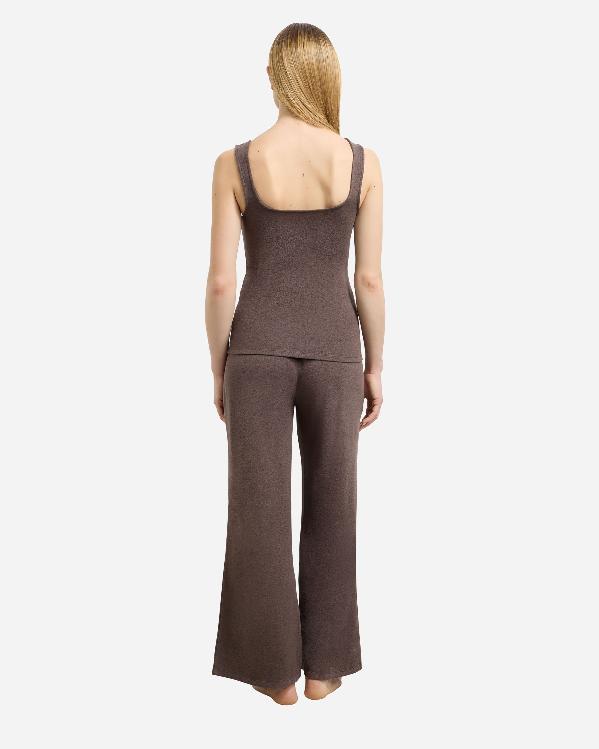 Pijama largo de mujer de punto suave dim x inès de la fressange - Marrón Marrón-2