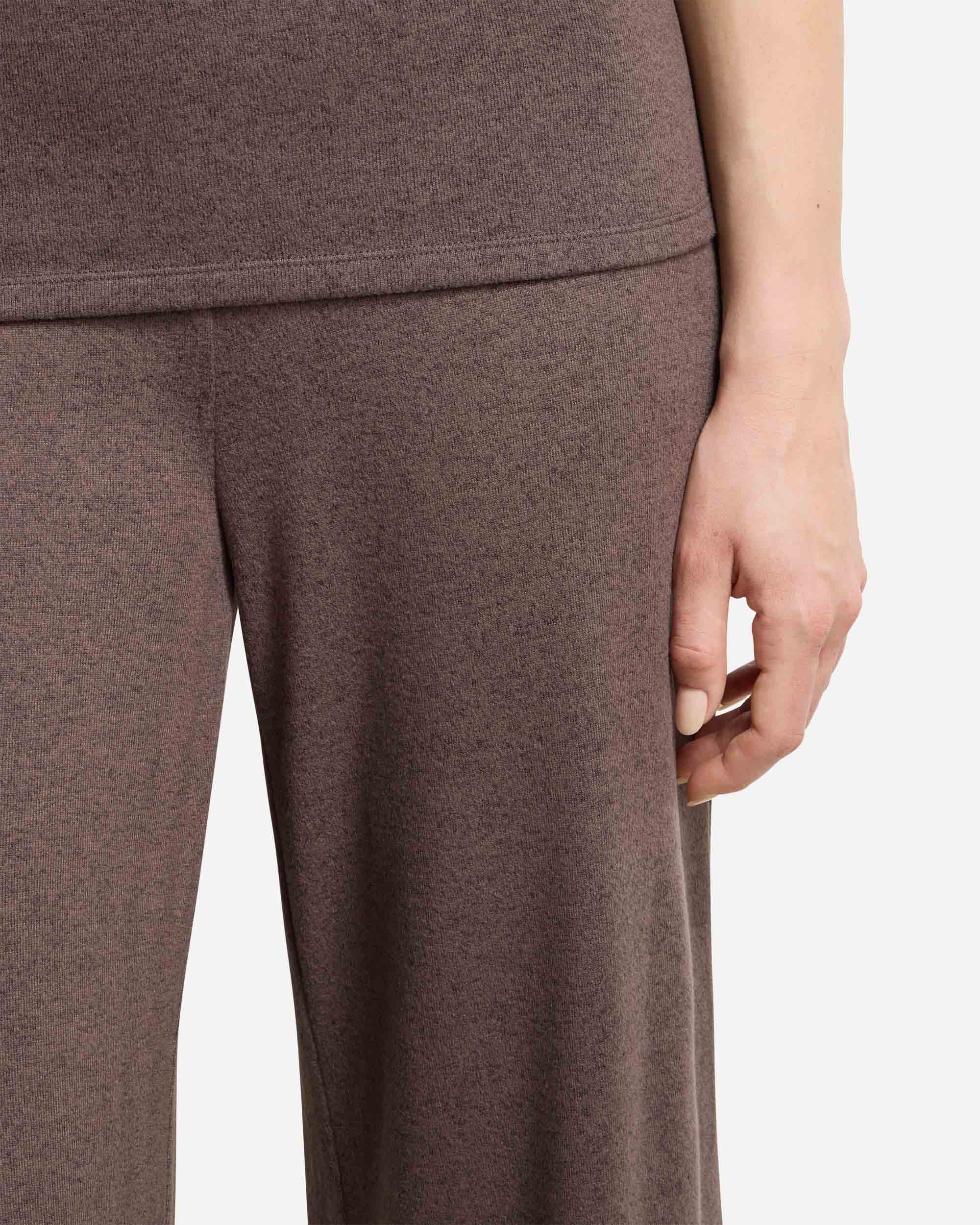 Pijama largo de mujer de punto suave dim x inès de la fressange - Marrón Marrón-4