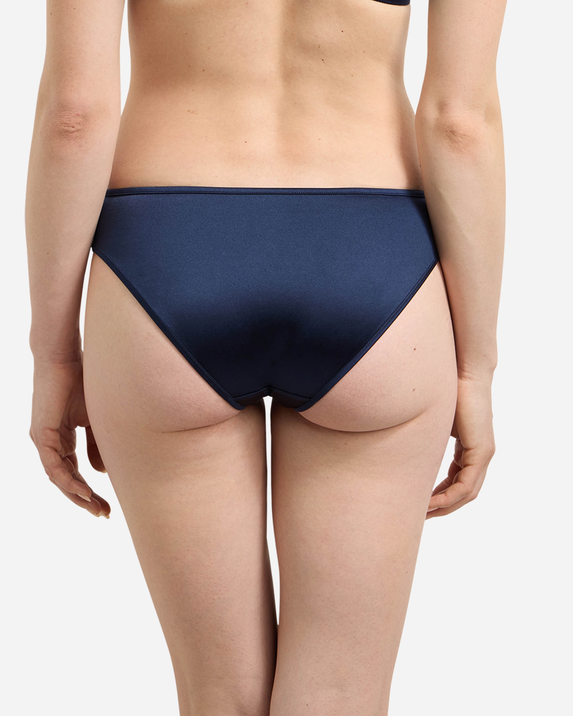 Braga midi tejido micro satinado dim x inès de la fressange - Azul oscuro Azul oscuro-2