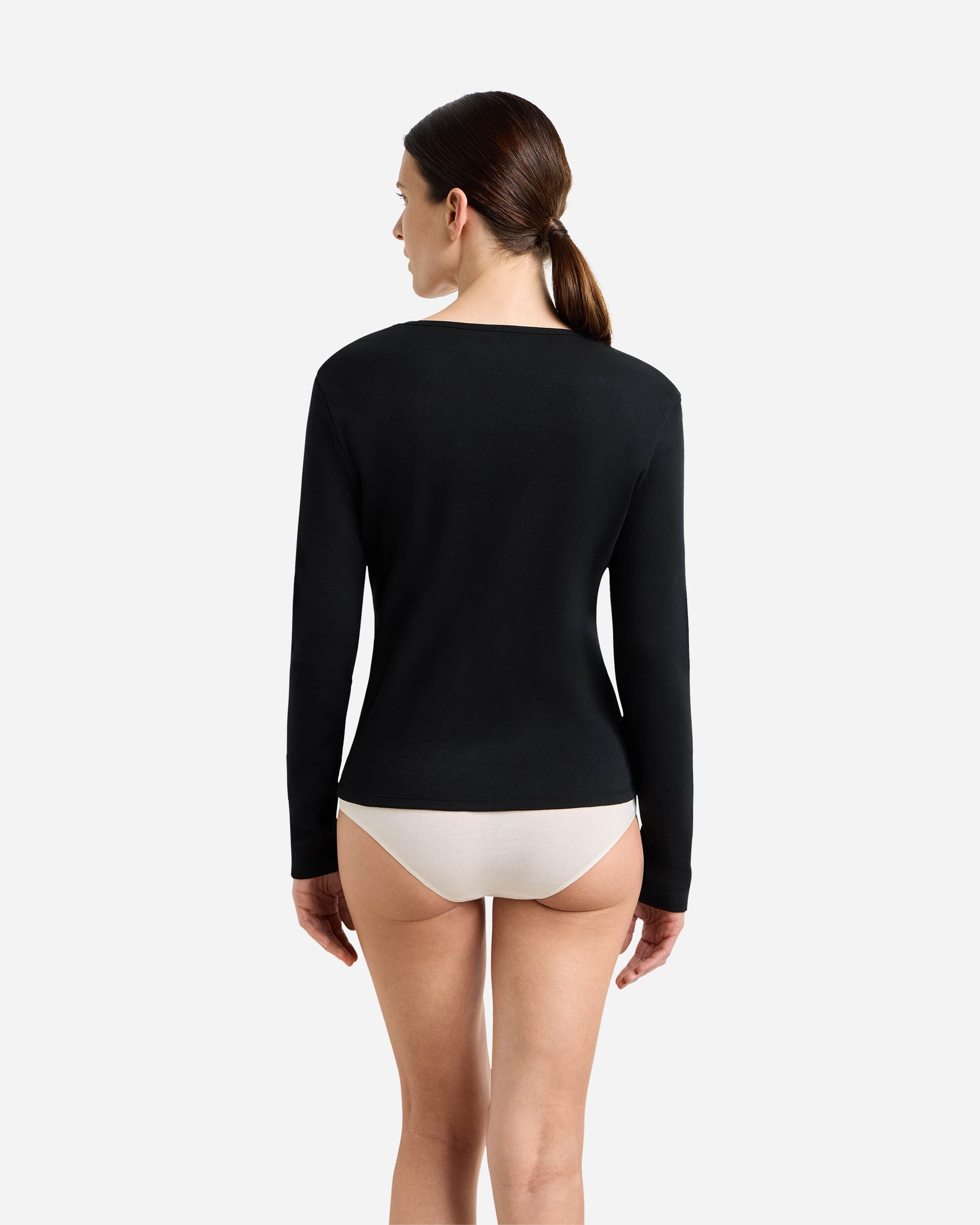 Camiseta térmica de mujer manga larga - Dim - Negro Negro-2