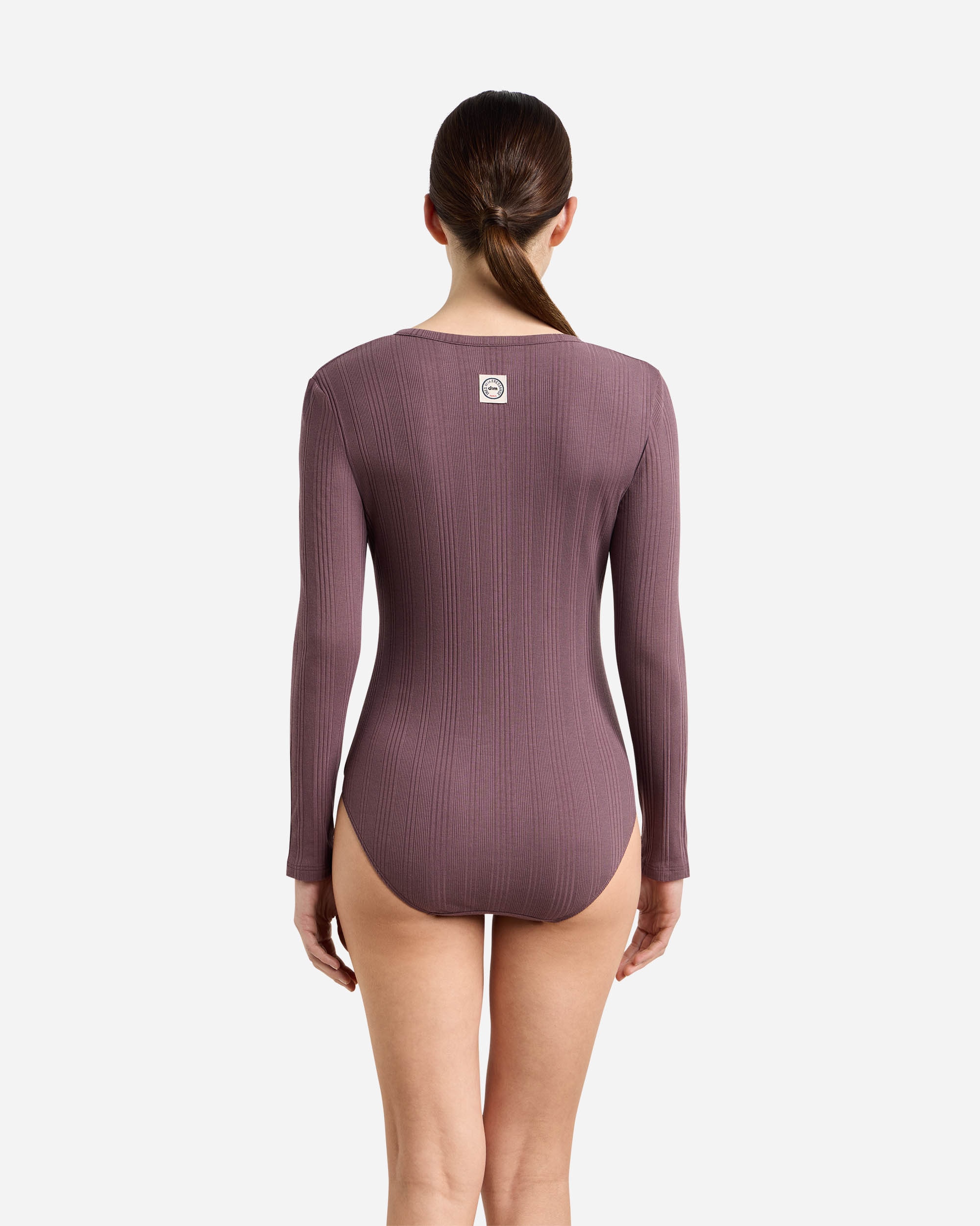 Imagen 2 de Body de manga larga acanalado dim x inès de la fressange - Morado Morado