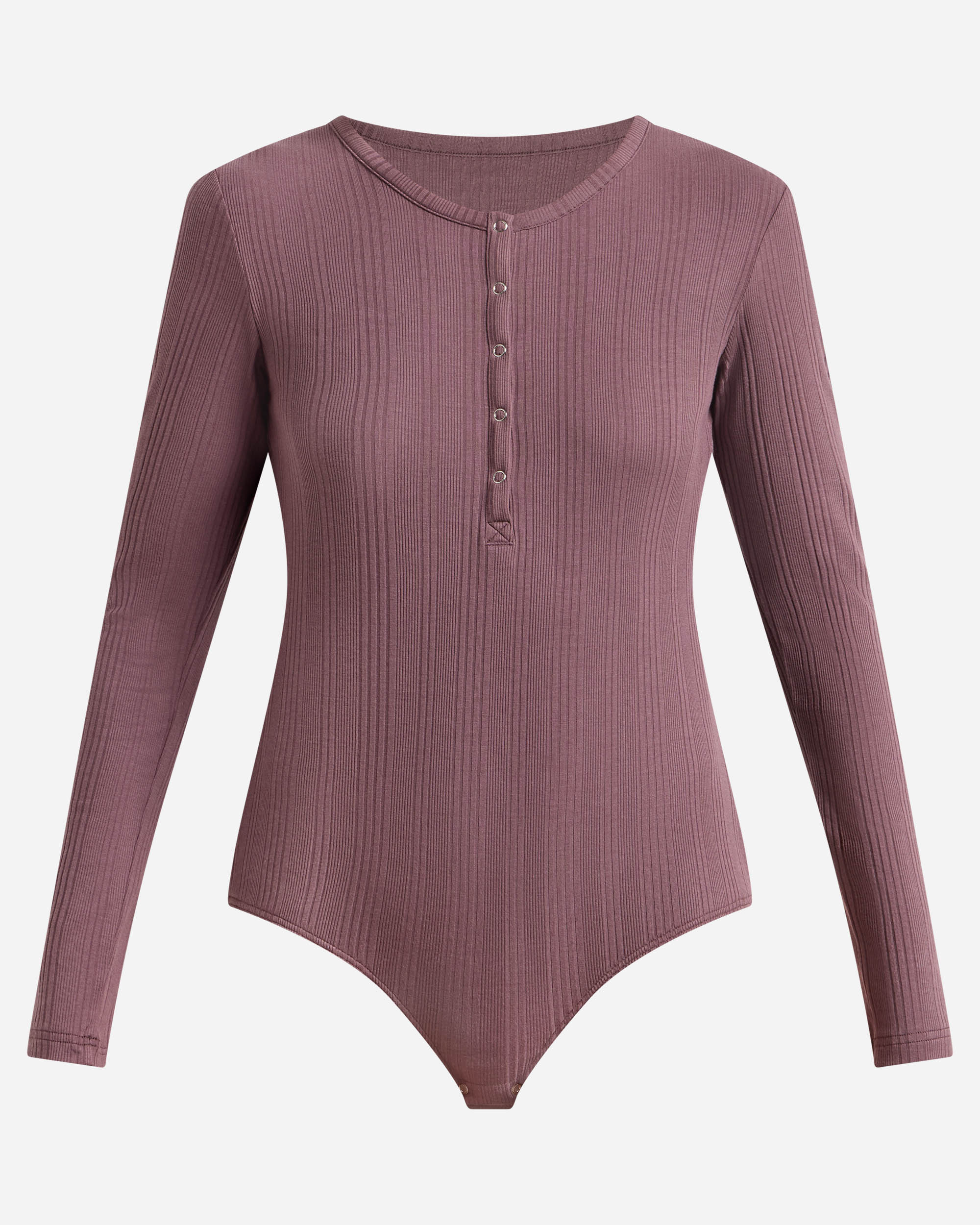 Imagen 3 de Body de manga larga acanalado dim x inès de la fressange - Morado Morado