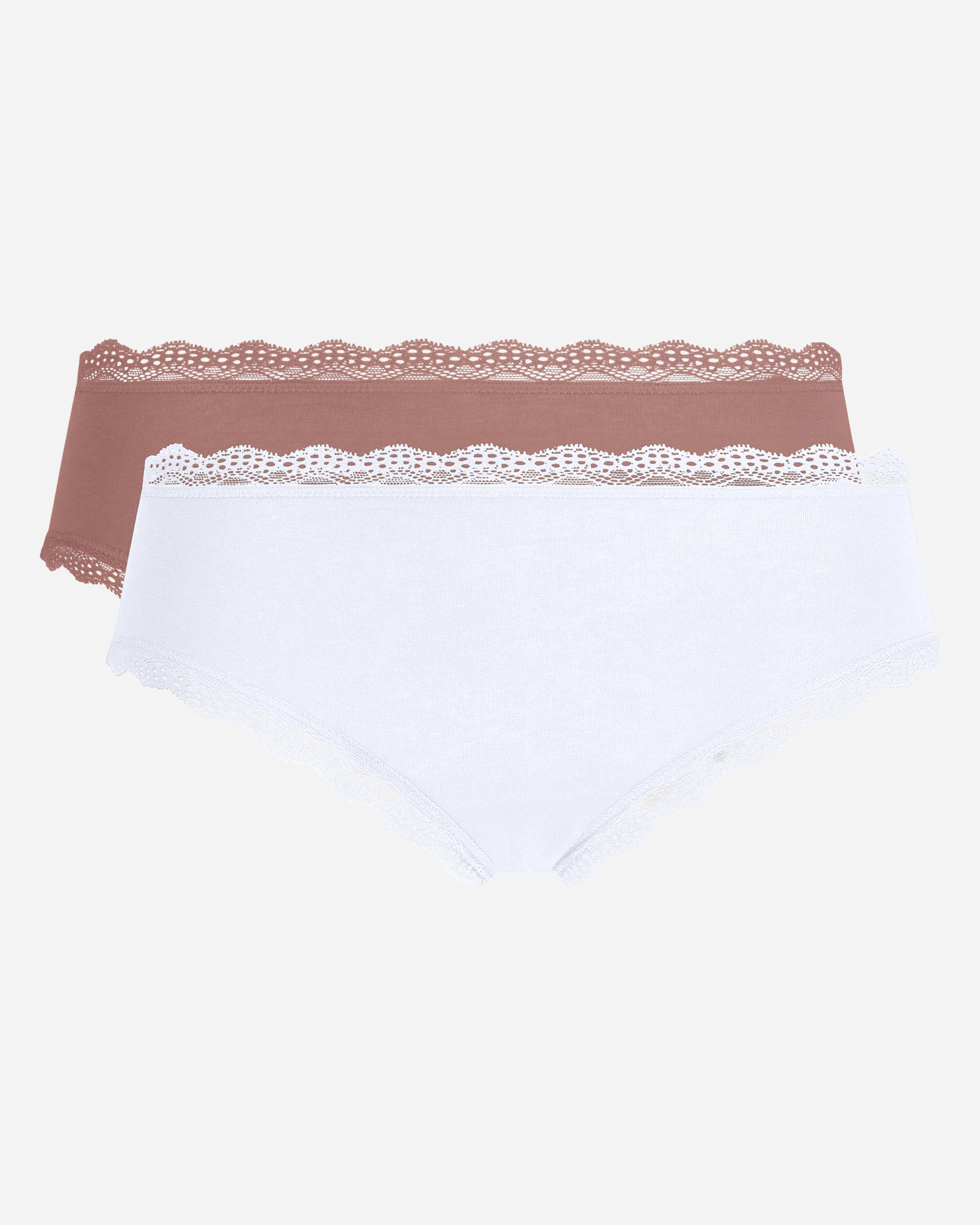 Pack de 2 bragas shorty de algodón con encaje - Dim - Multicolor Multicolor-4
