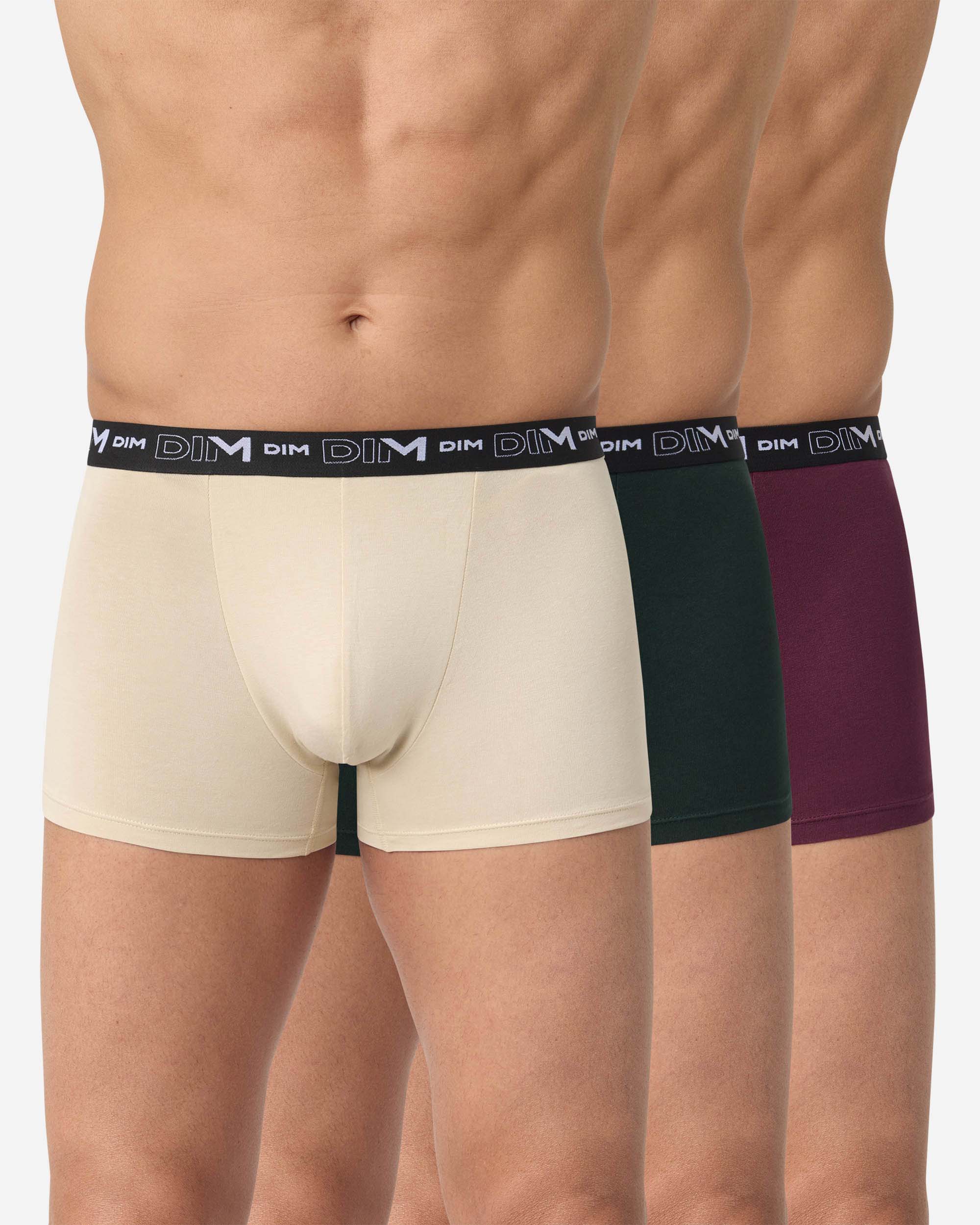 Imagen 1 de Pack de tres bóxers algodón elástico básico y cómodo dim coton stretch - Multicolor Multicolor