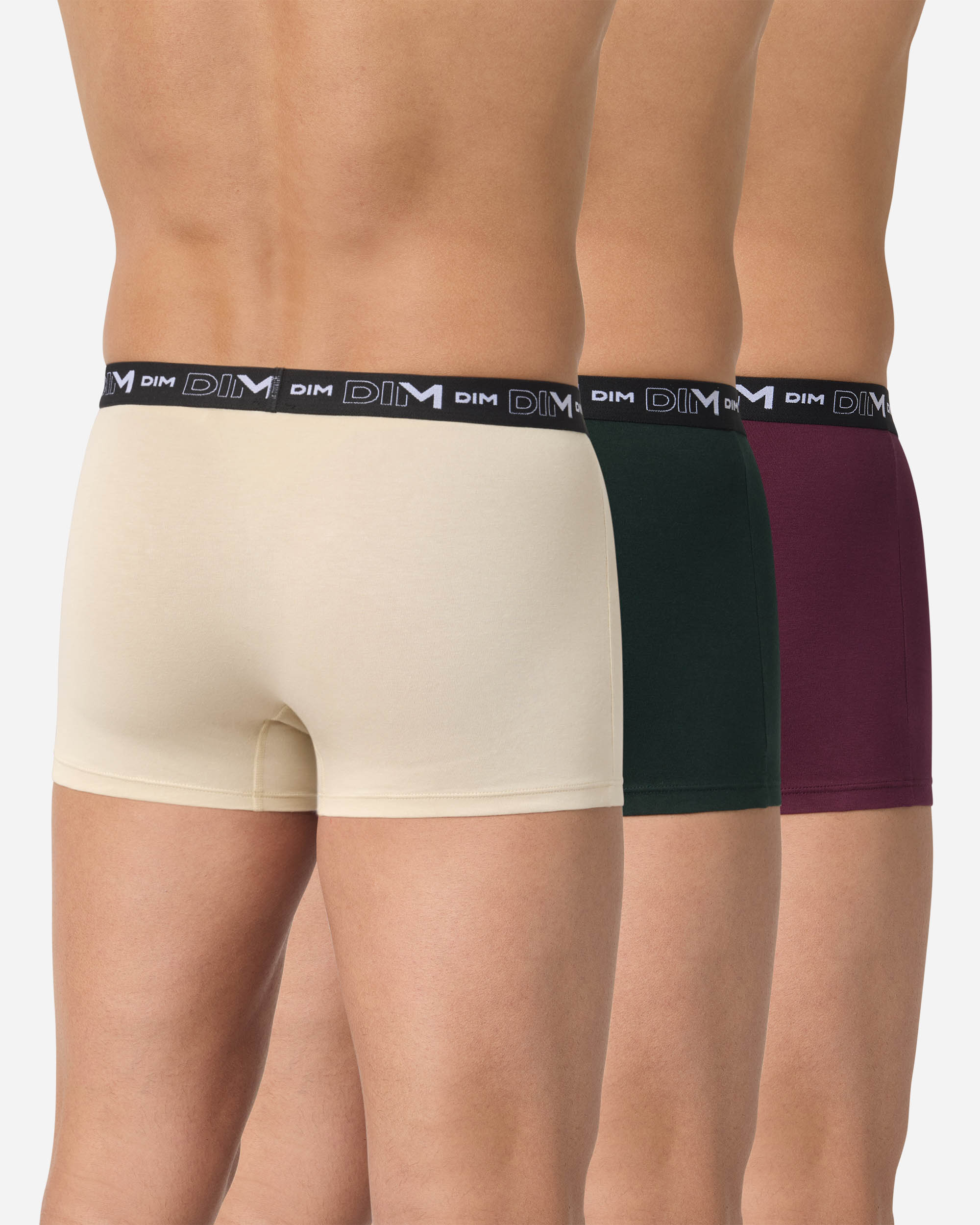 Imagen 2 de Pack de tres bóxers algodón elástico básico y cómodo dim coton stretch - Multicolor Multicolor