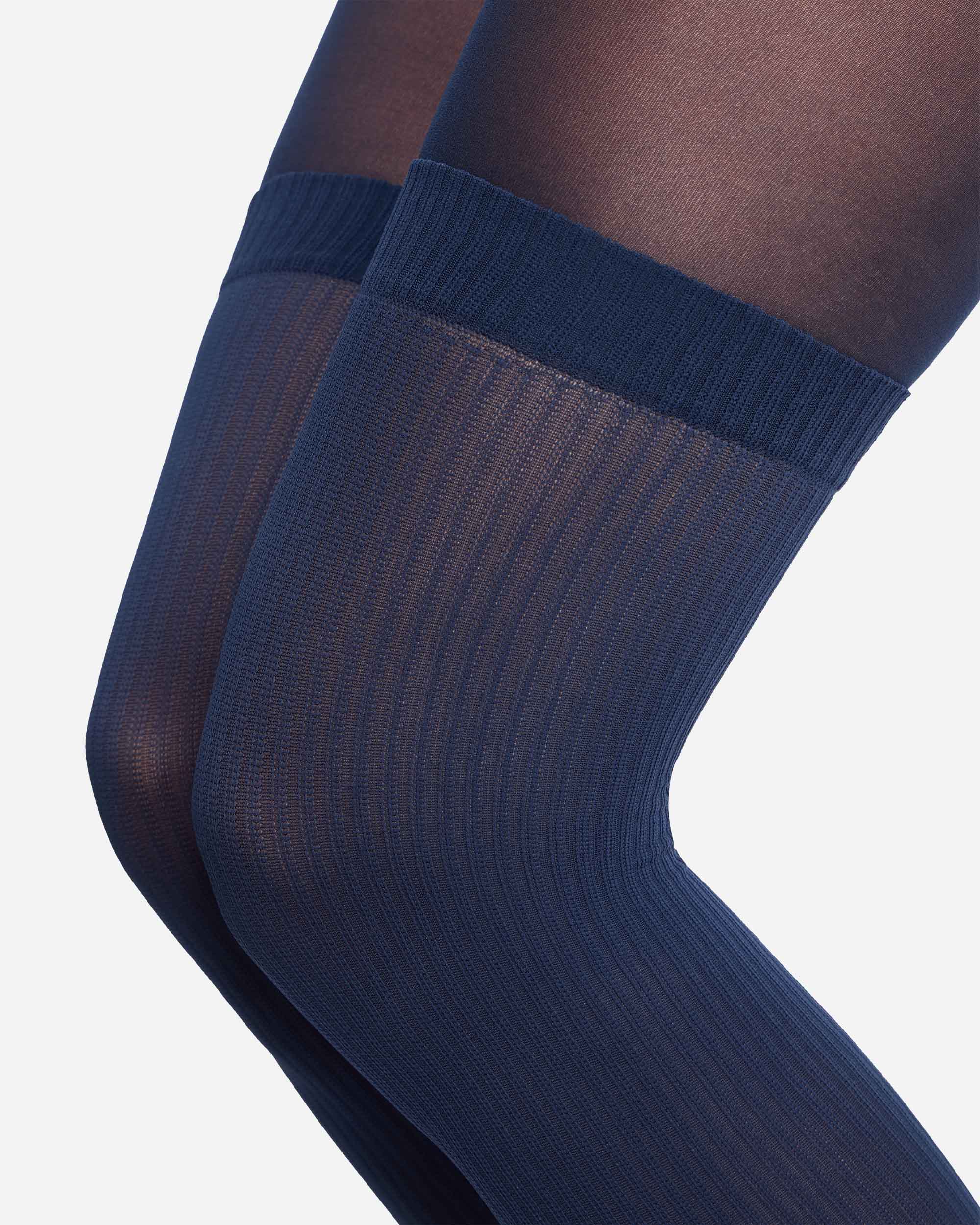 Panty con efecto calcetín largo 25 deniers - Dim - Azul marino Azul marino-2