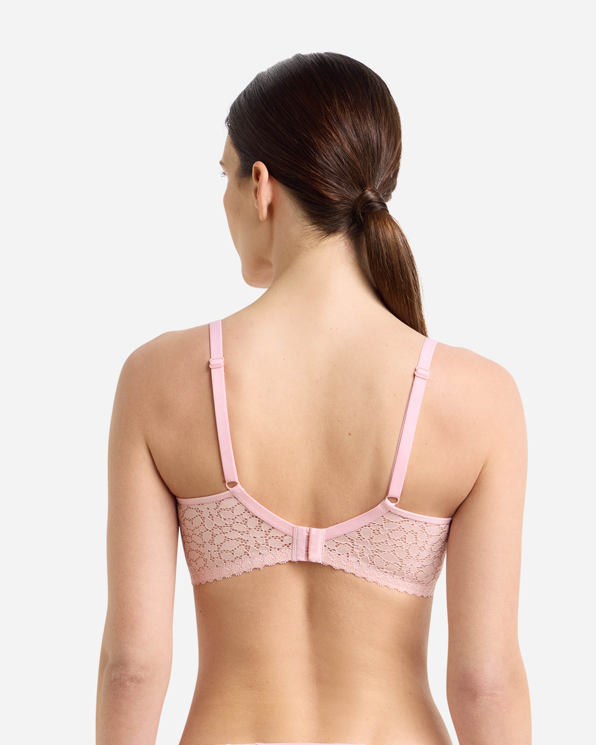 Sujetador sin aro de encaje floral daily dentelle - Dim - Rosa claro Rosa claro-2