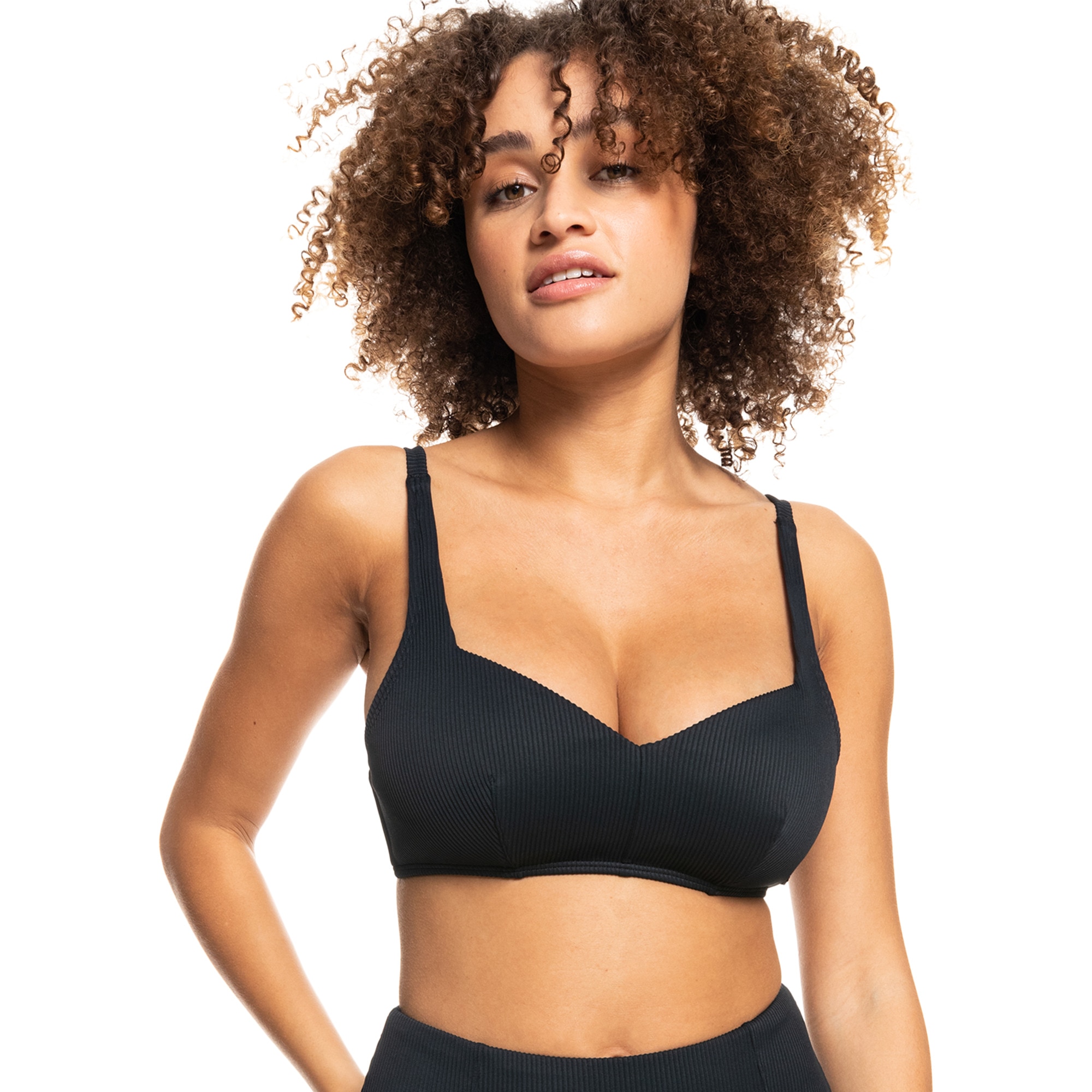 Imagen 0 de Top de bikini de mujer Roxy Love The Sun Ray Roxy Negro