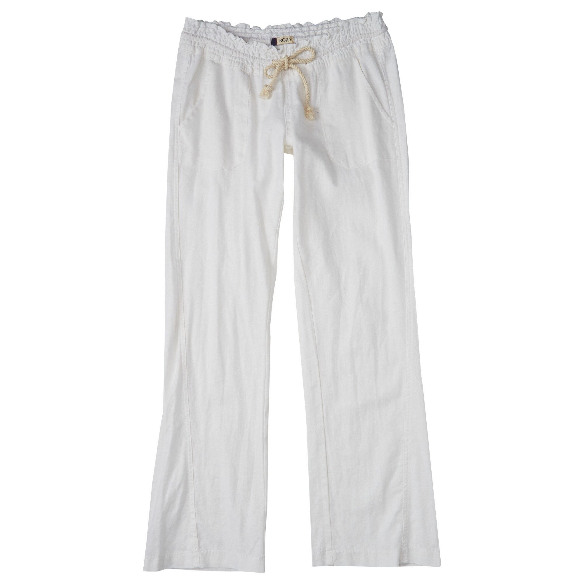 Pantalón de mujer Oceanside Roxy - Blanco Blanco-3