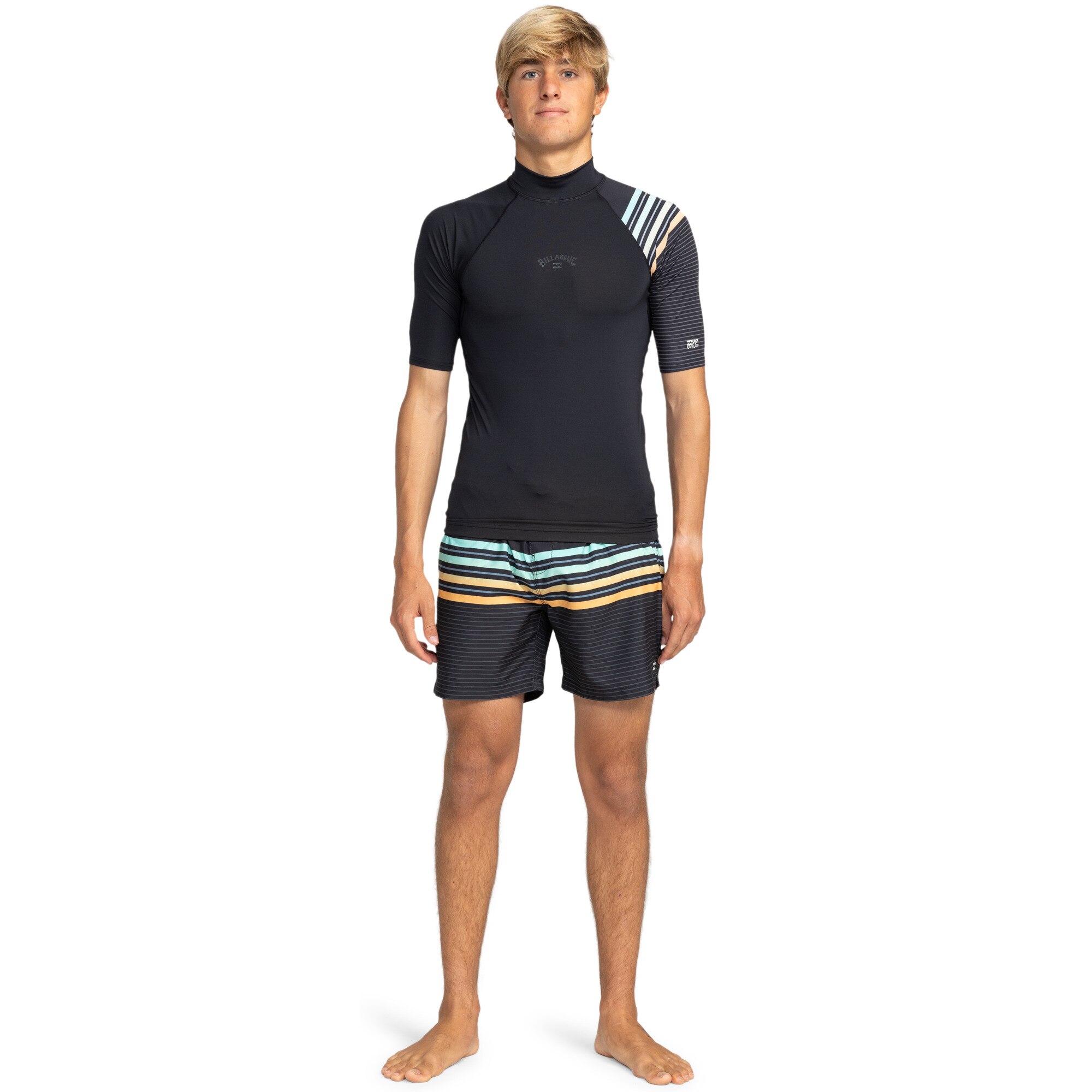 Lycra de surf de hombre Contrast Billabong - Negro Negro-4
