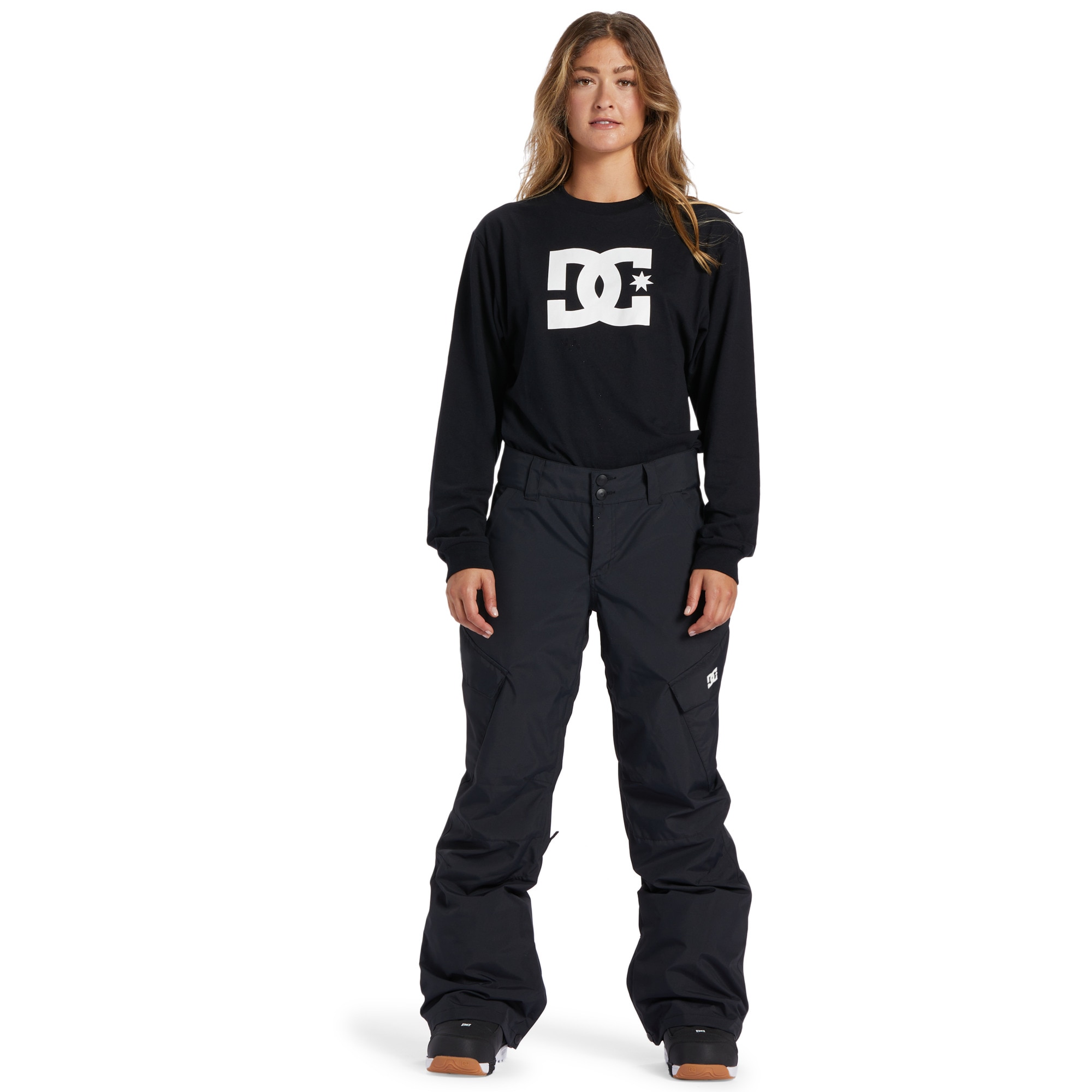 Pantalón de snow de mujer Nonchalant DC Shoes - Amarillo Negro-3