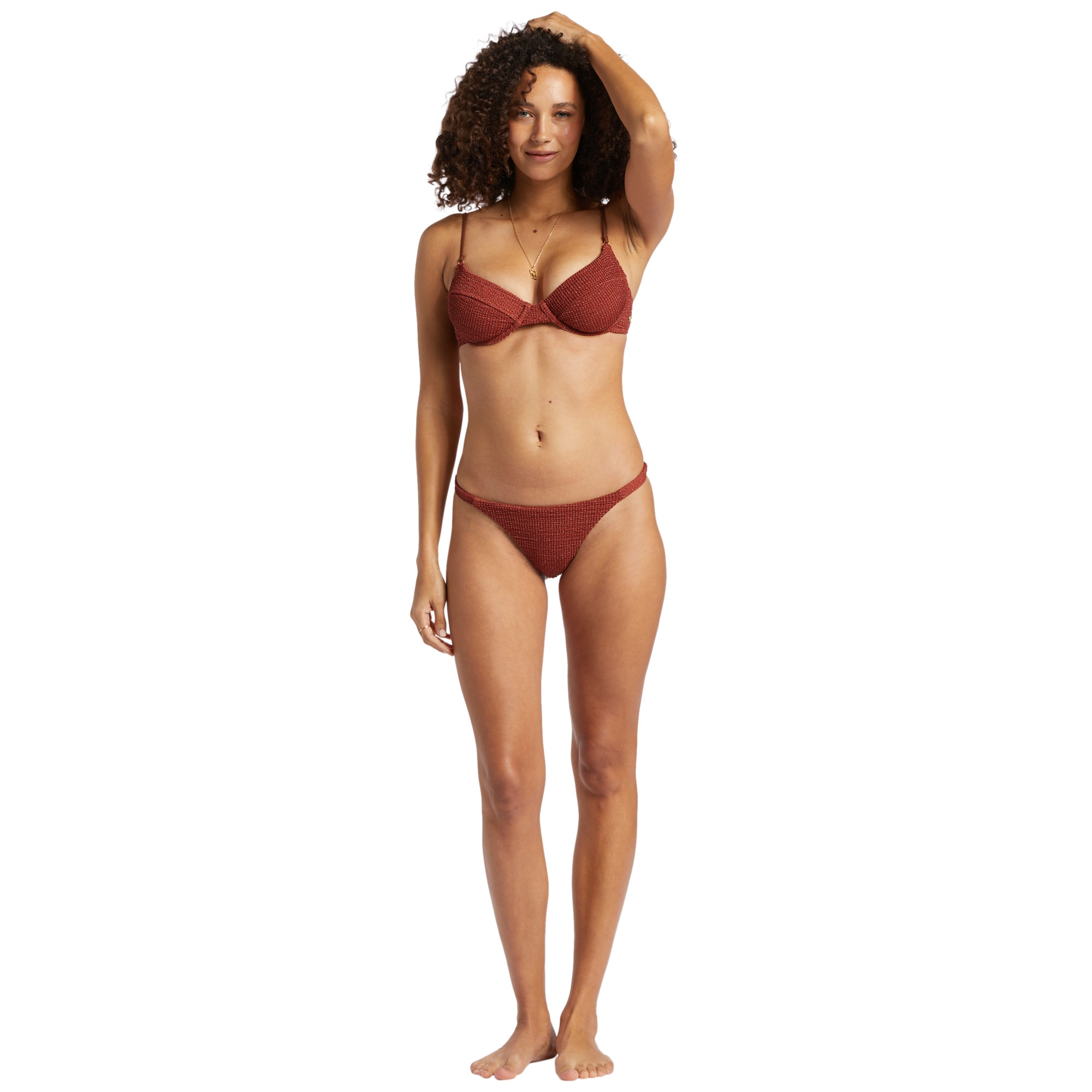 Braga de bikini de mujer Shimmer High Maya Billabong - Granate Granate-3
