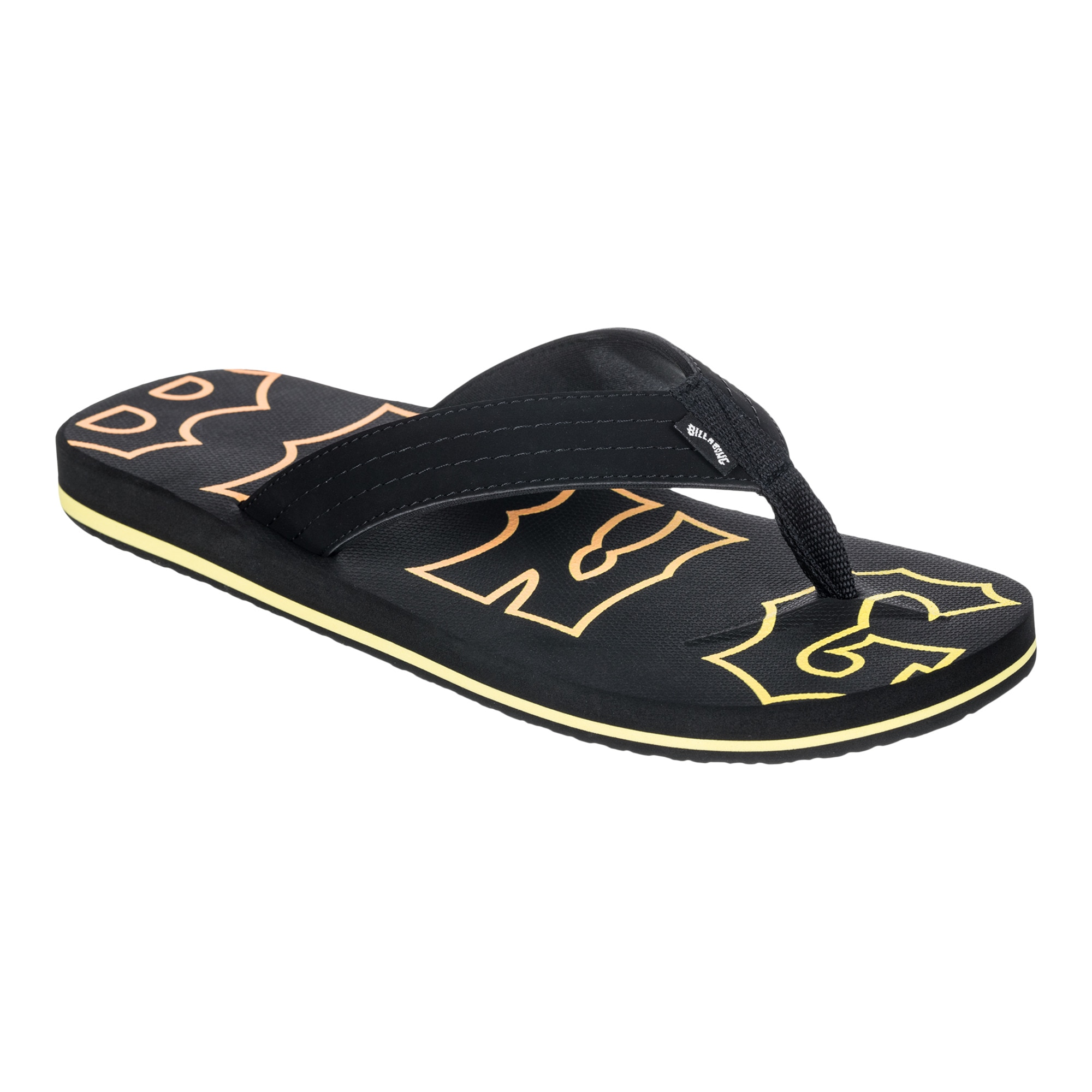 Chanclas de hombre All Day Theme Billabong - Negro / Amarillo Negro / Amarillo-1