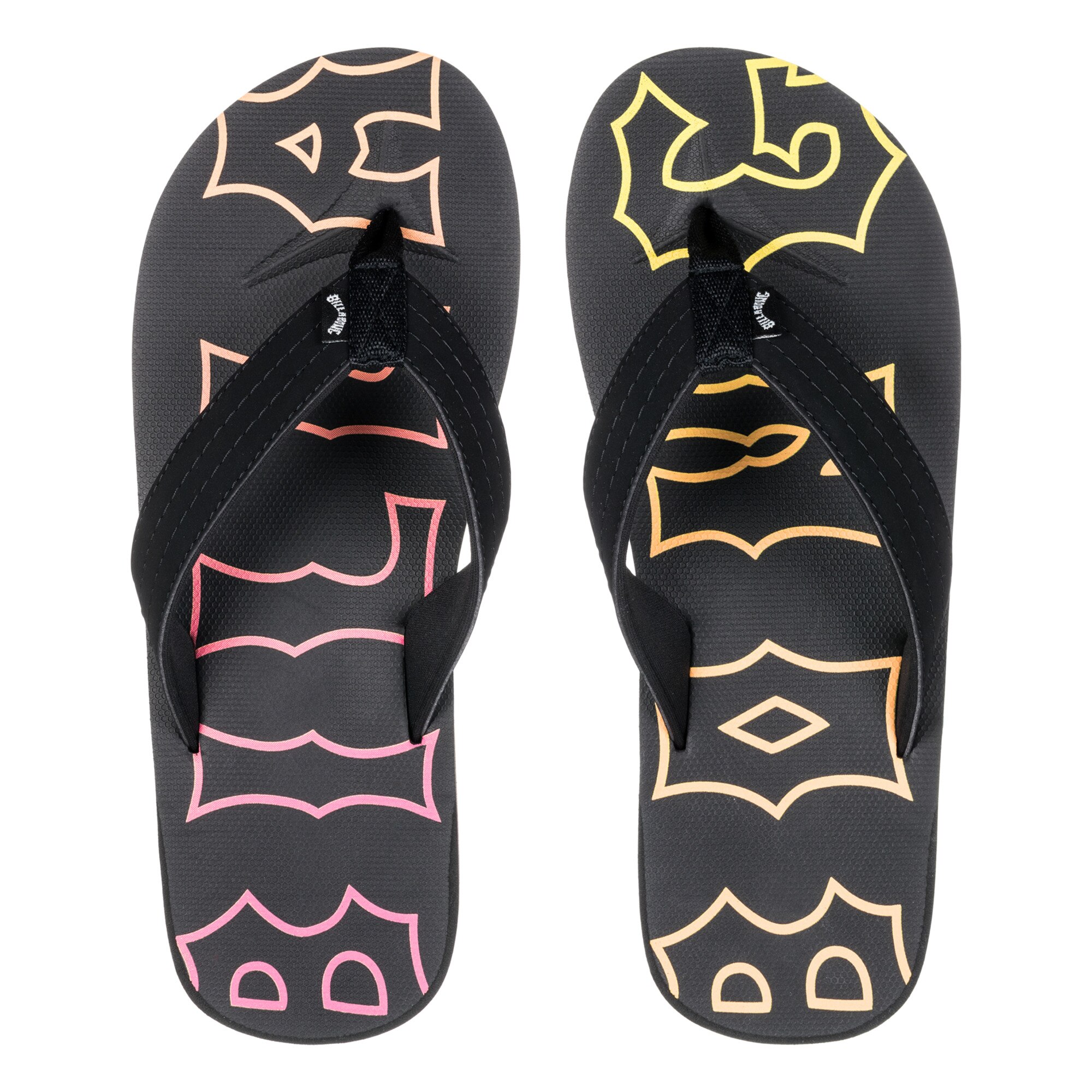 Chanclas de hombre All Day Theme Billabong - Negro / Amarillo Negro / Amarillo-2