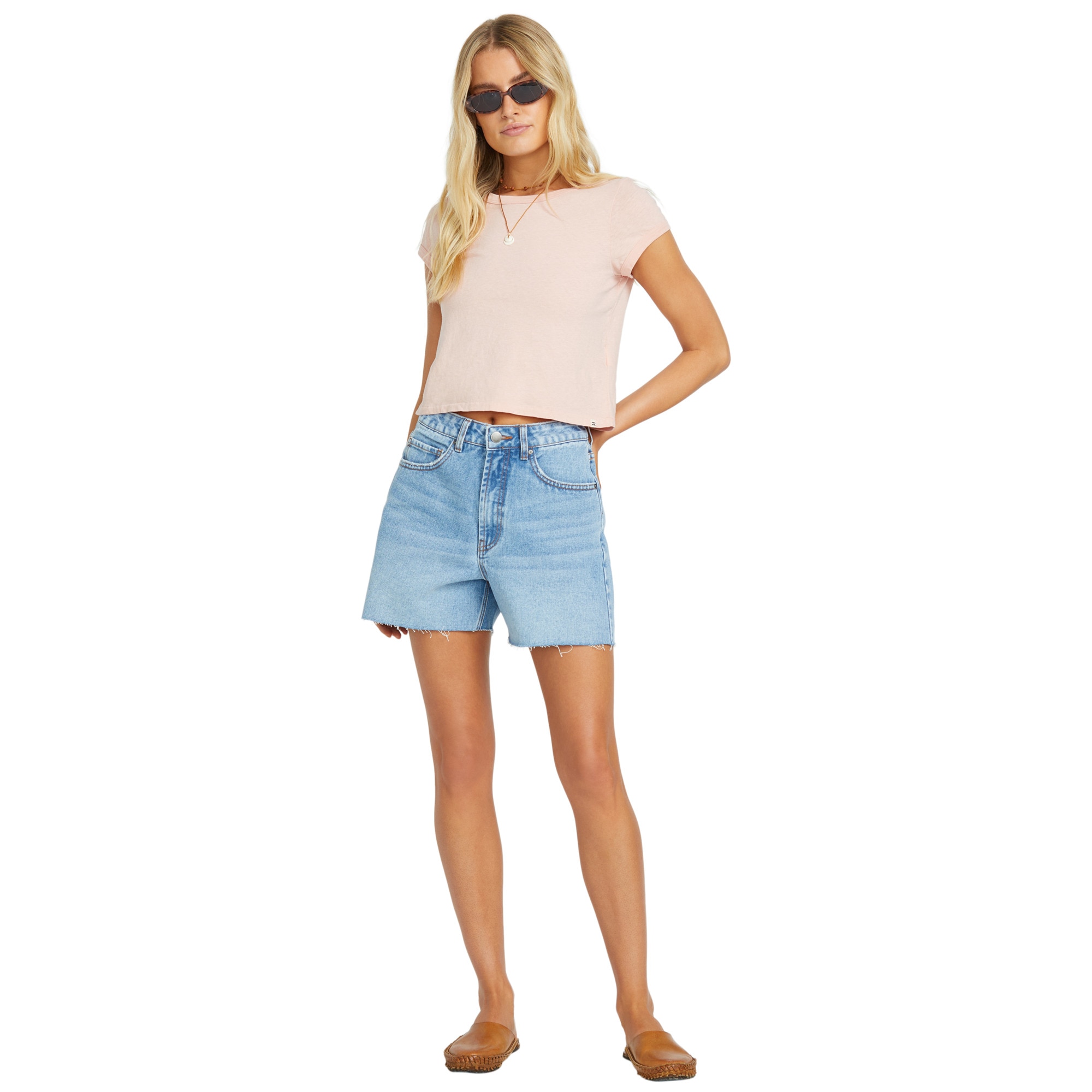 Shorts vaqueros de mujer Riley Billabong - Azul denim Azul denim-3