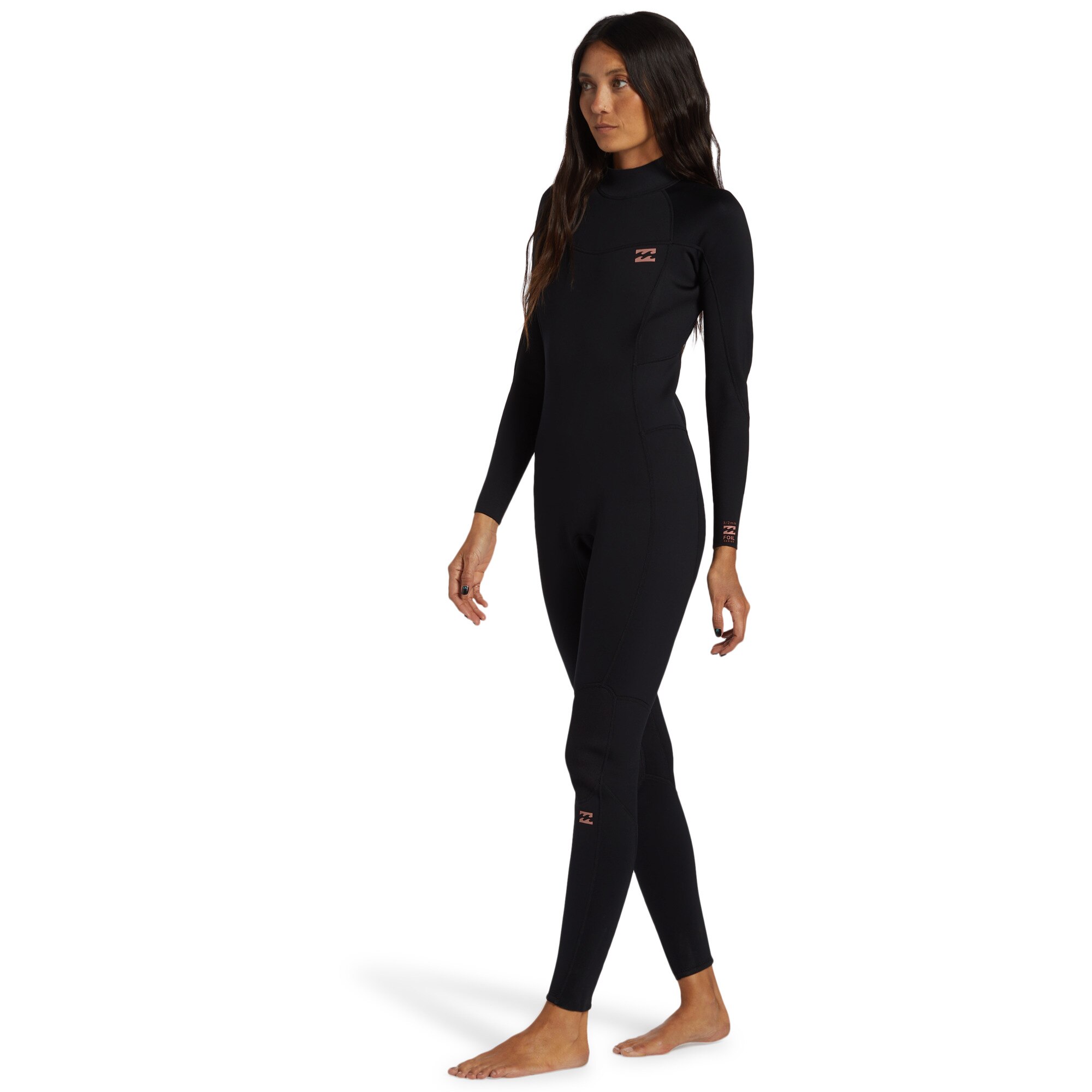 Traje de surf de mujer 5/4mm Foil Billabong - Negro / Rosa Negro / Rosa-3