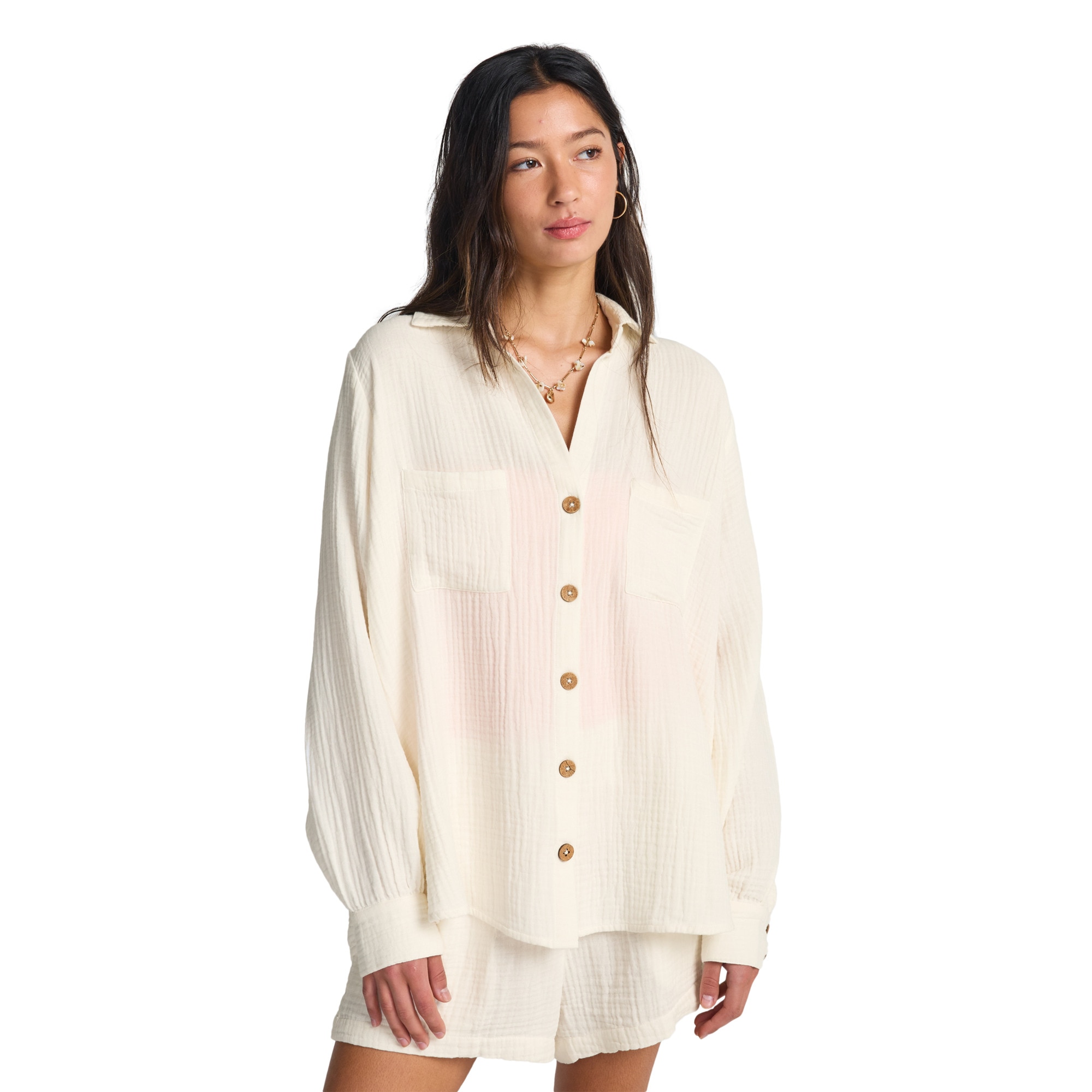 Camisa de mujer Swell Blouse Billabong - Blanco Blanco-1