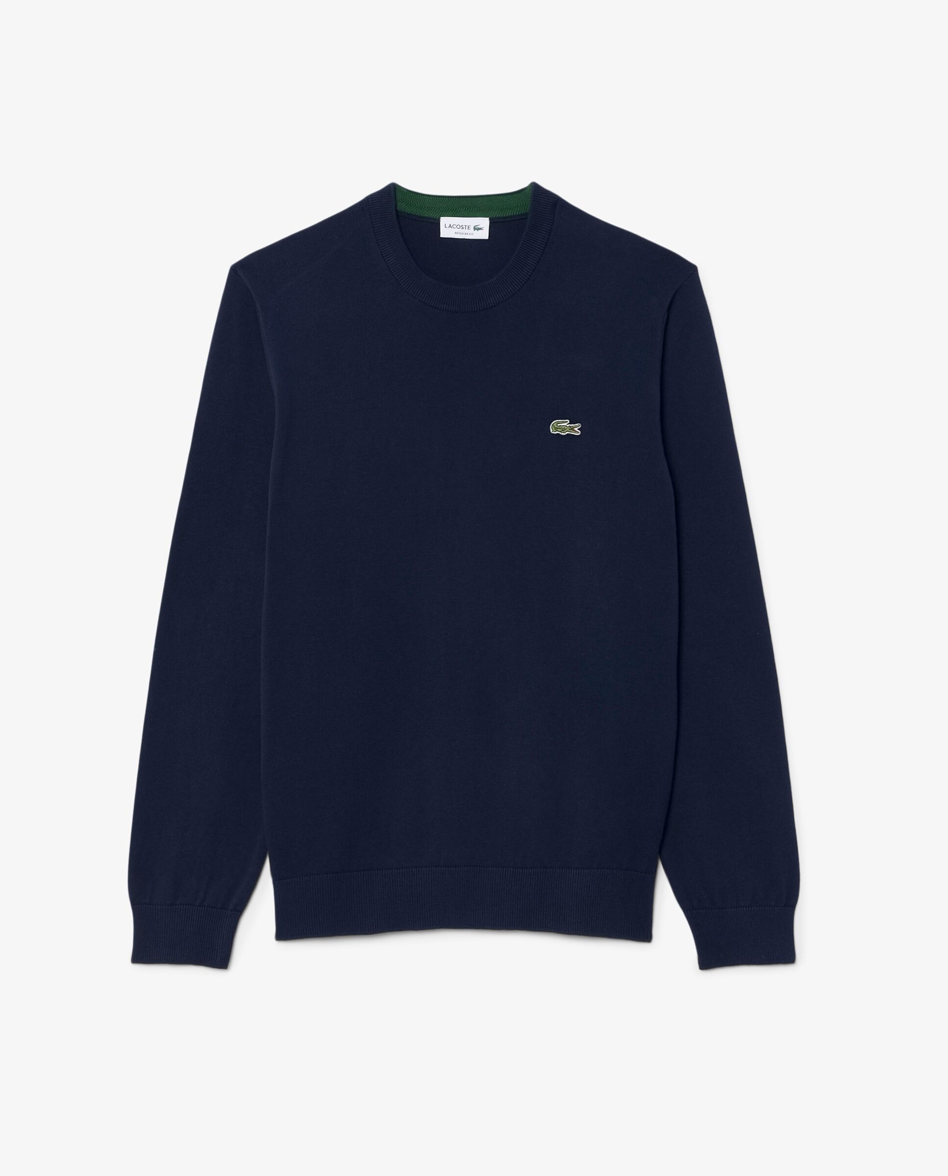 Jersey de hombre de cuello redondo de algodón monocolor - Lacoste - Azul marino Azul marino-6