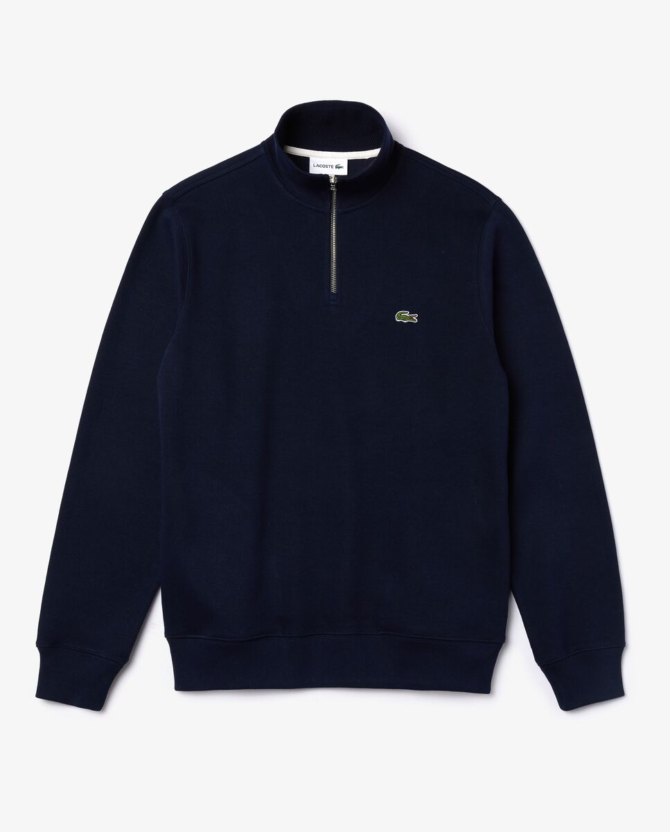 Sudadera de hombre de interlock con cuello alto y cremallera - Lacoste - Azul marino Azul marino-6