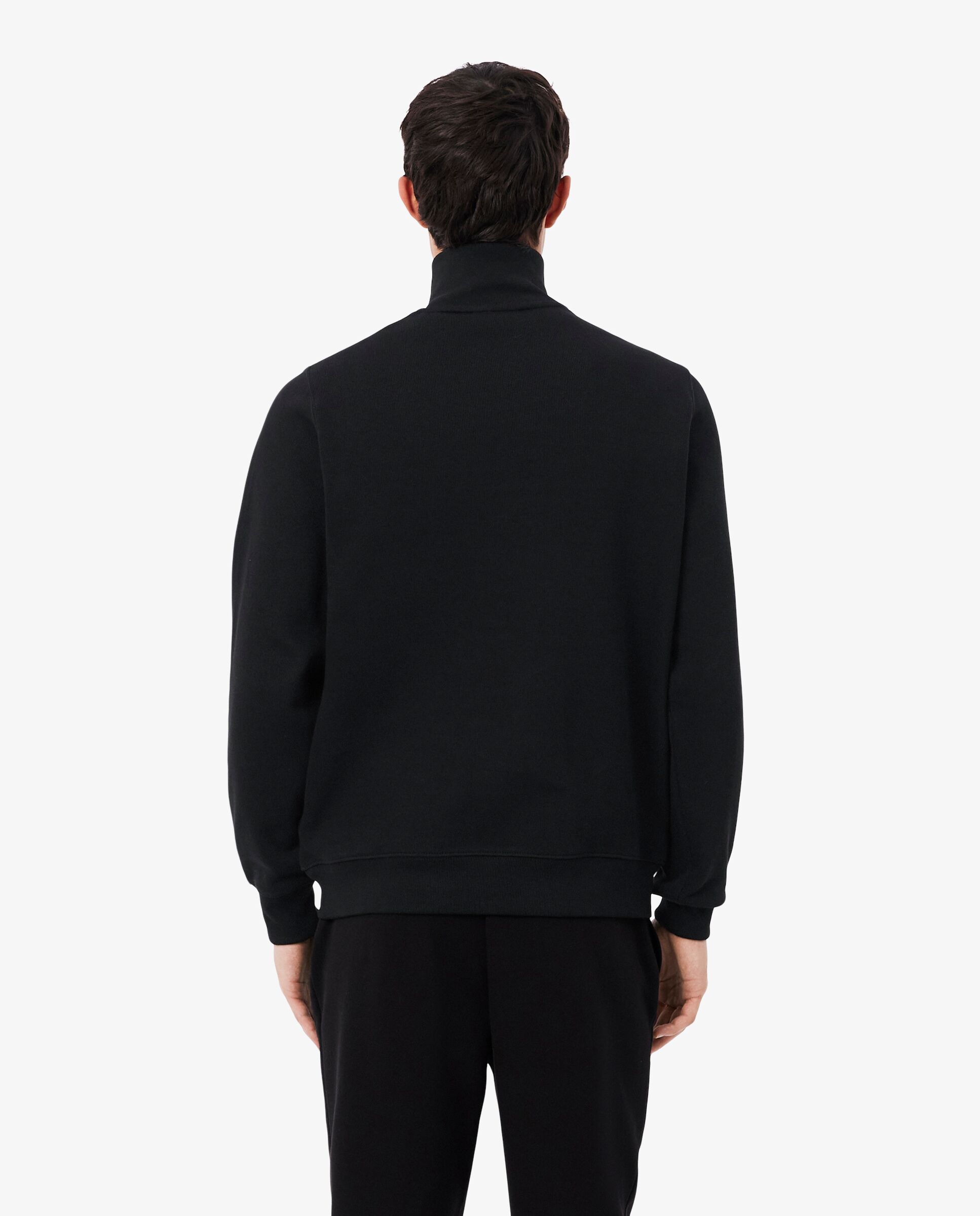 Sudadera de hombre de interlock con cuello alto y cremallera - Lacoste - Negro Negro-2