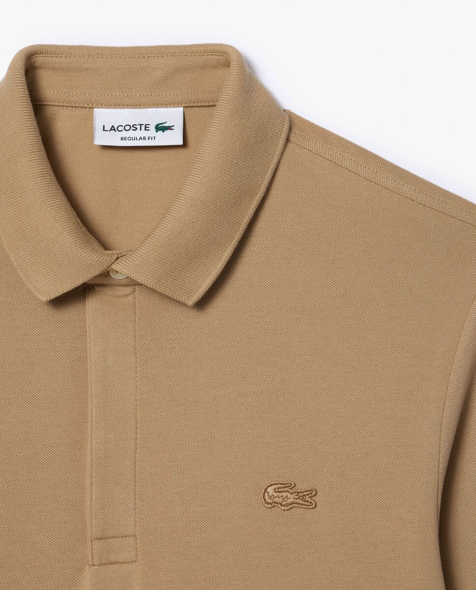 Imagen 2 de Polo de hombre de corte regular paris de piqué elástico de manga corta - Lacoste - Beige Beige