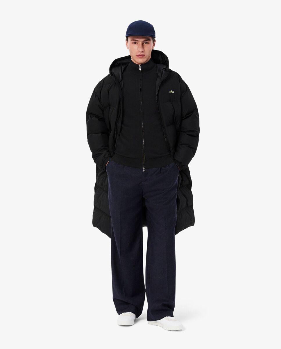Imagen 4 de Jersey de hombre de cuello alto de algodón con cremallera - Negro Negro