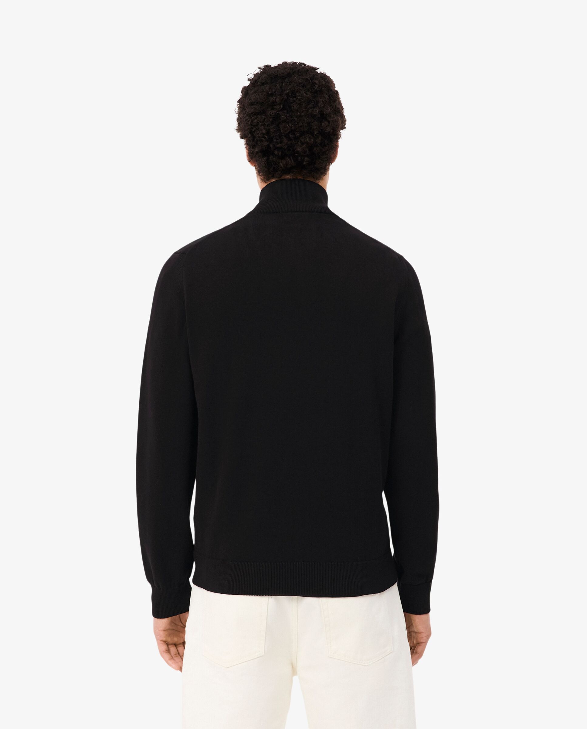 Jersey de hombre en algodón ecológico con cremallera - Lacoste - Negro Negro-2
