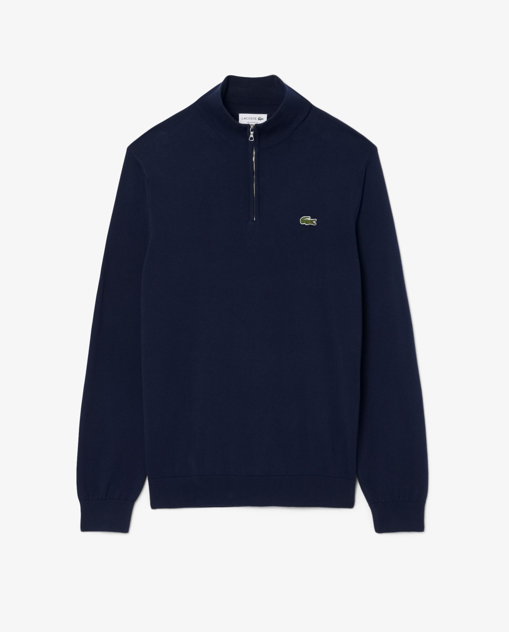 Imagen 6 de Jersey de hombre de cuello alto de algodón con cremallera - Azul oscuro Azul oscuro