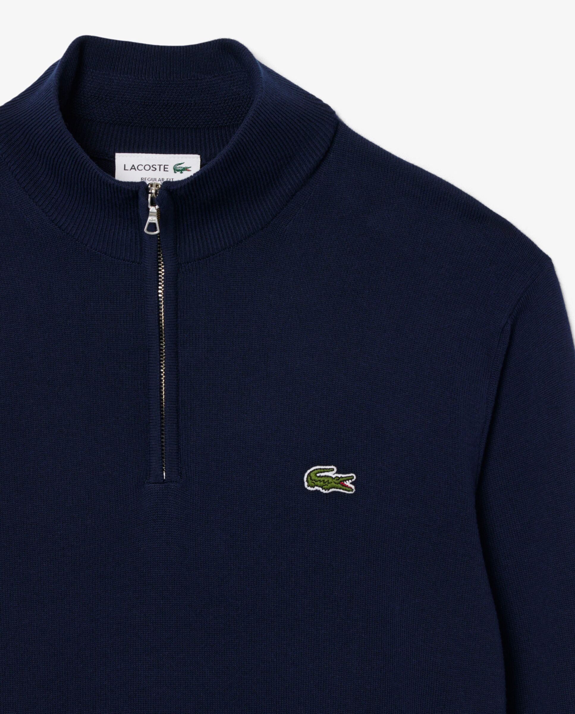 Imagen 5 de Jersey de hombre de cuello alto de algodón con cremallera - Azul oscuro Azul oscuro