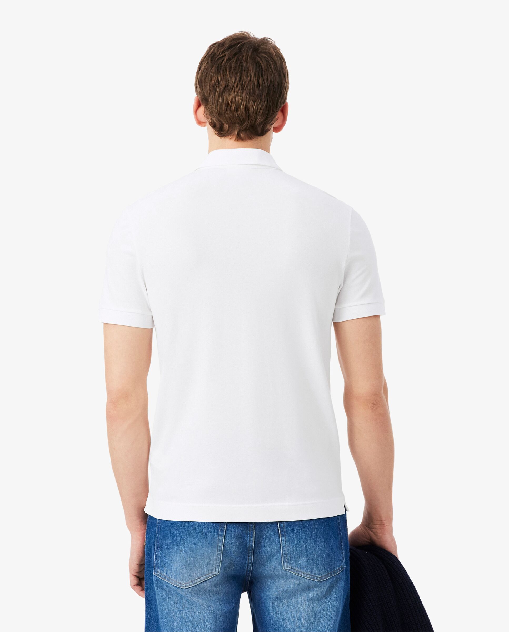 Polo de hombre de corte regular paris de piqué elástico de manga corta - Lacoste - Blanco Blanco-2