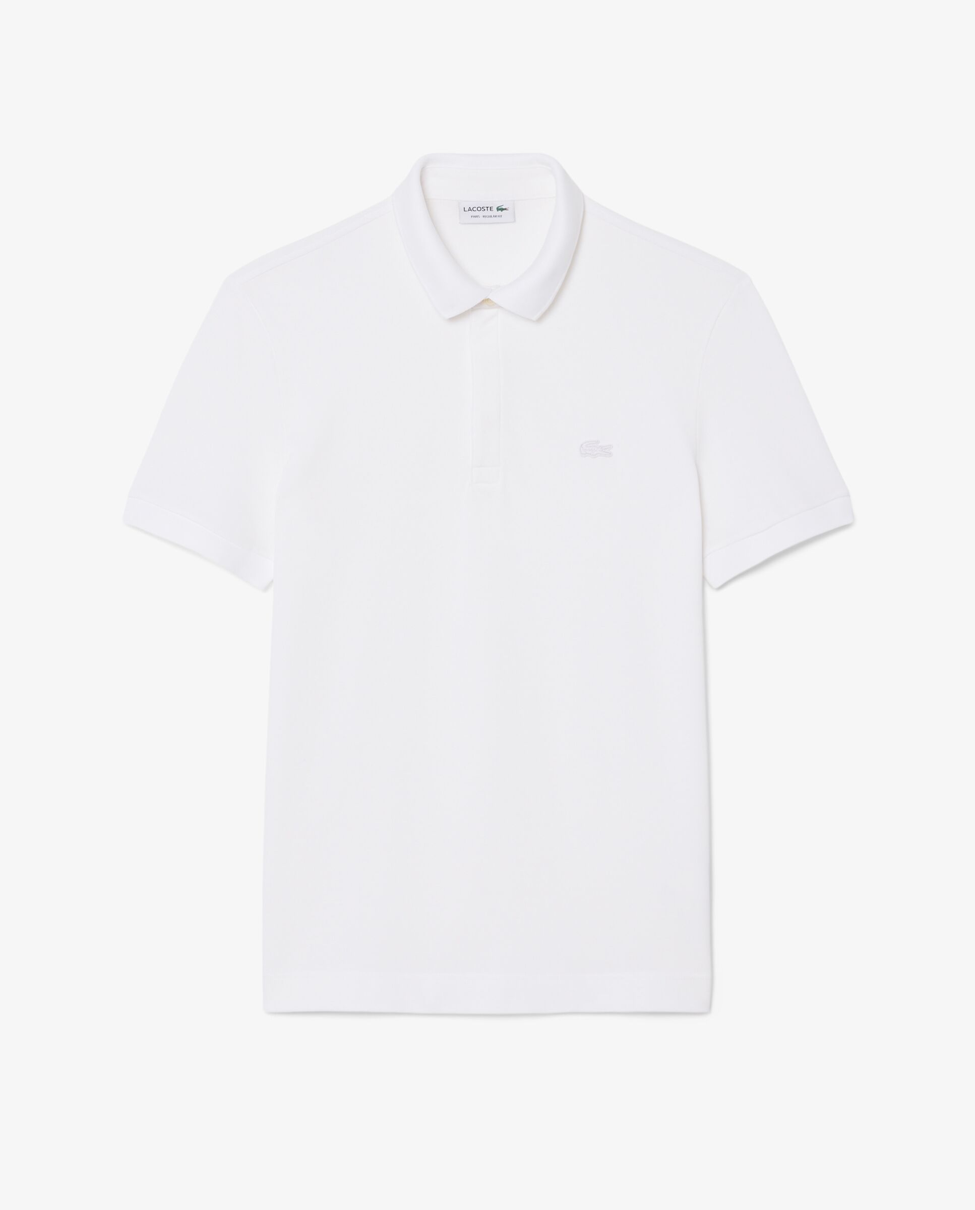 Polo de hombre de corte regular paris de piqué elástico de manga corta - Lacoste - Blanco Blanco-6