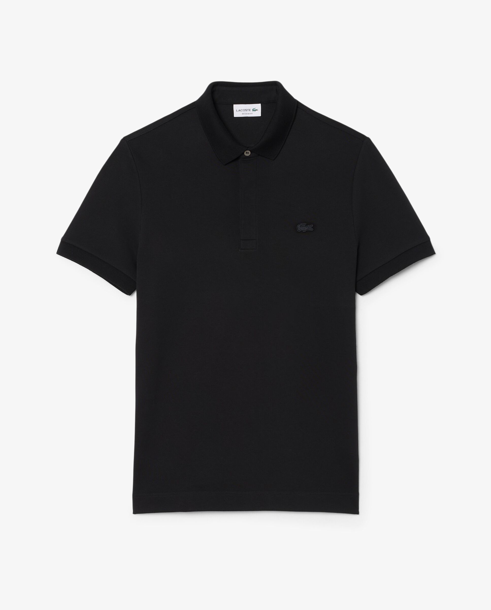 Polo de hombre de corte regular paris de piqué elástico de manga corta - Lacoste - Negro Negro-6