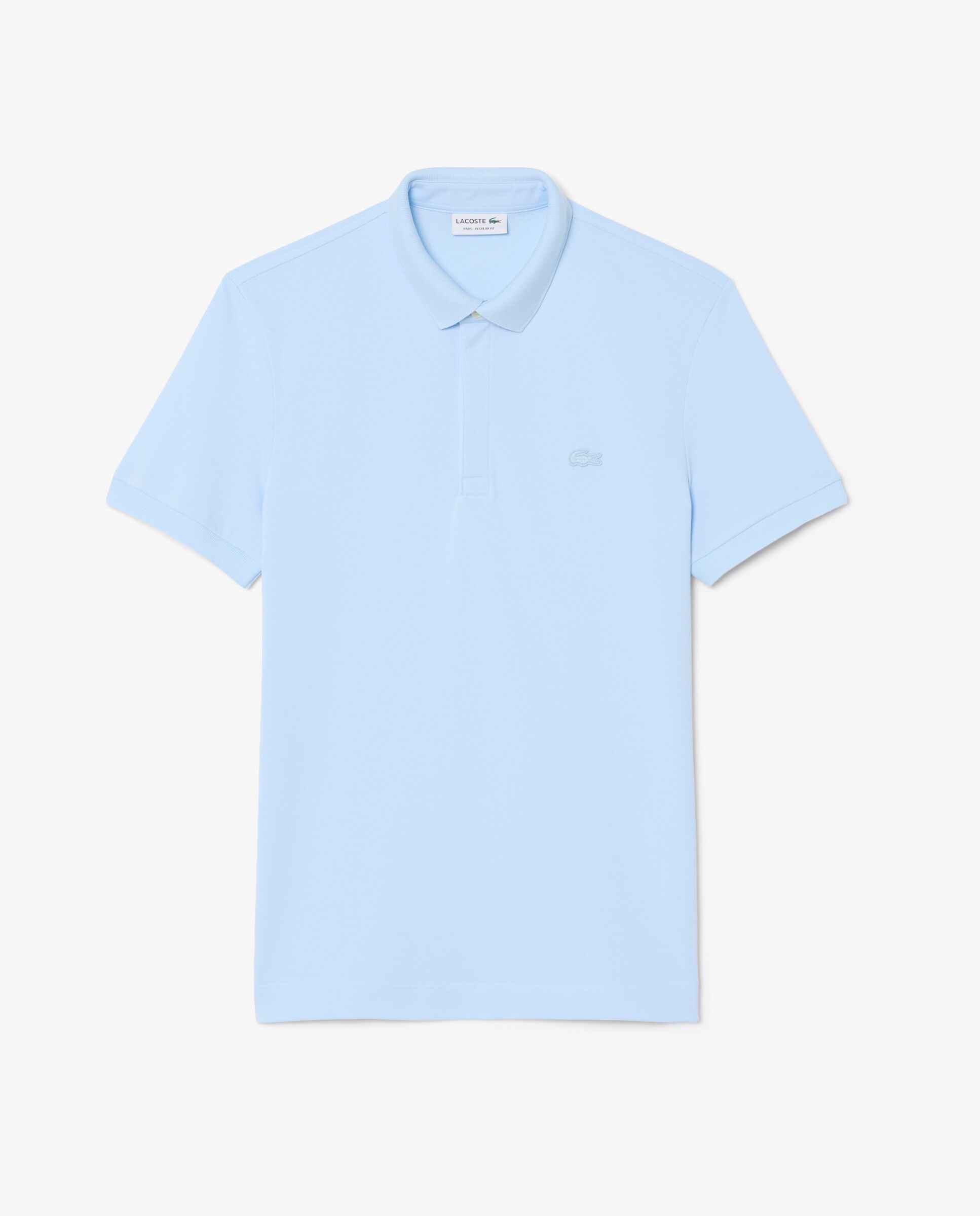 Polo de hombre de corte regular Paris de piqué elástico de manga corta - Lacoste - Azul claro Azul claro-6