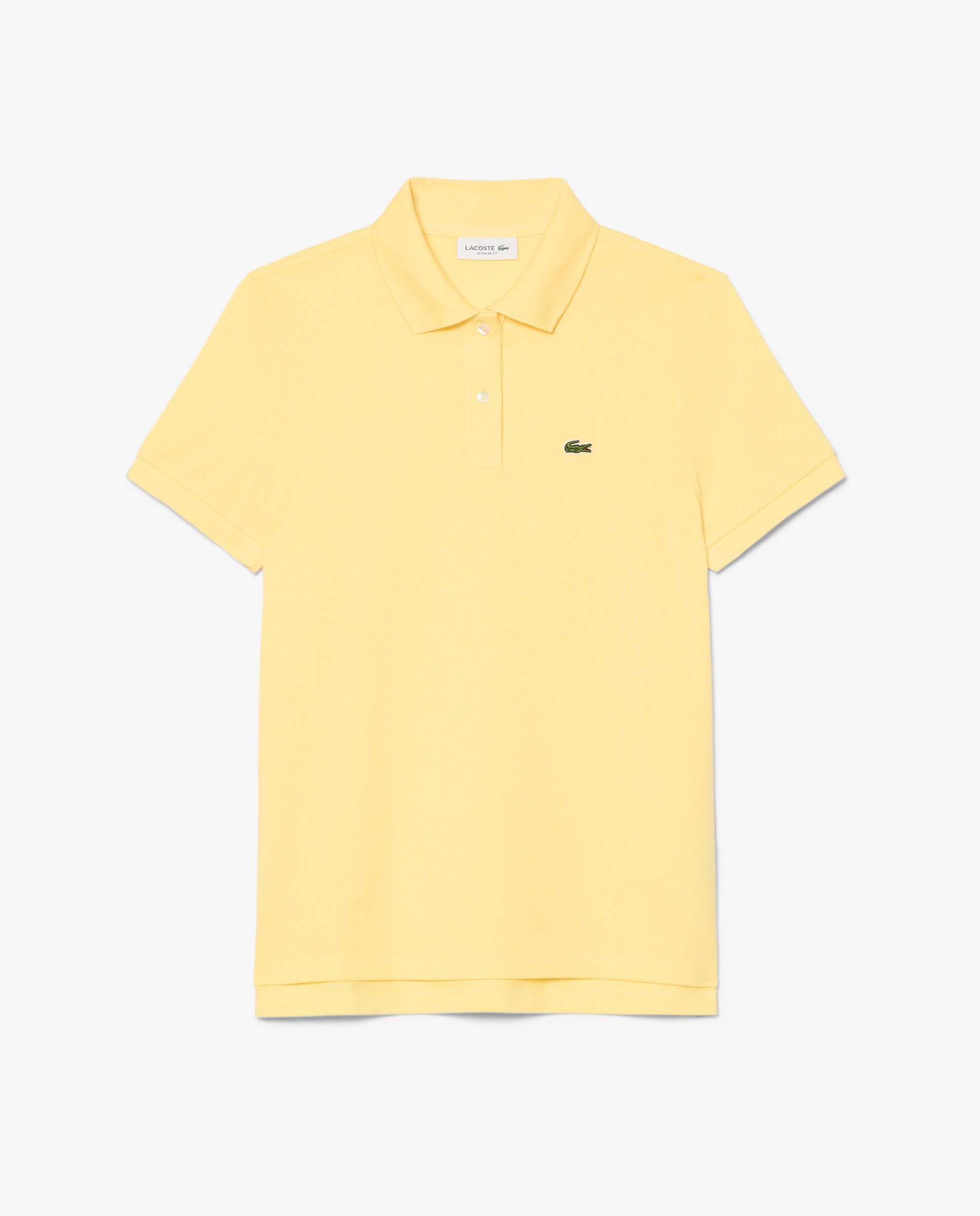 Polo de mujer de corte regular de petit piqué suave de manga corta - Lacoste - Amarillo Amarillo-6