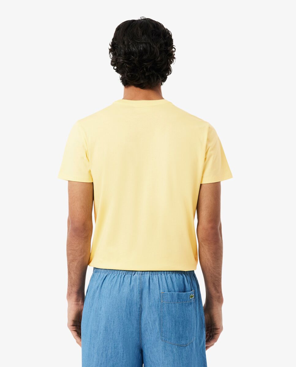 Camiseta de hombre de algodón pima de manga corta - Lacoste - Amarillo Amarillo-2