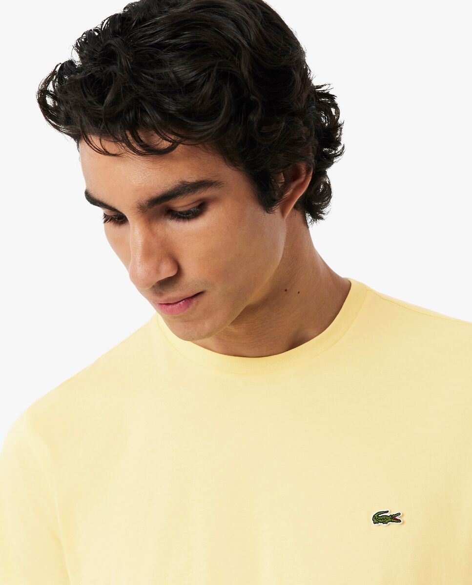 Camiseta de hombre de algodón pima de manga corta - Lacoste - Amarillo Amarillo-3
