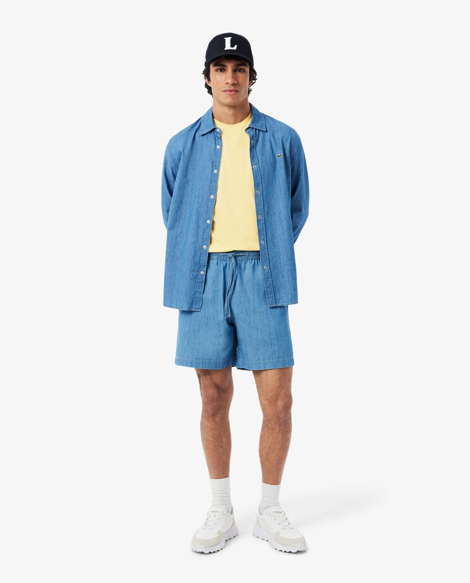 Camiseta de hombre de algodón pima de manga corta - Lacoste - Amarillo Amarillo-4