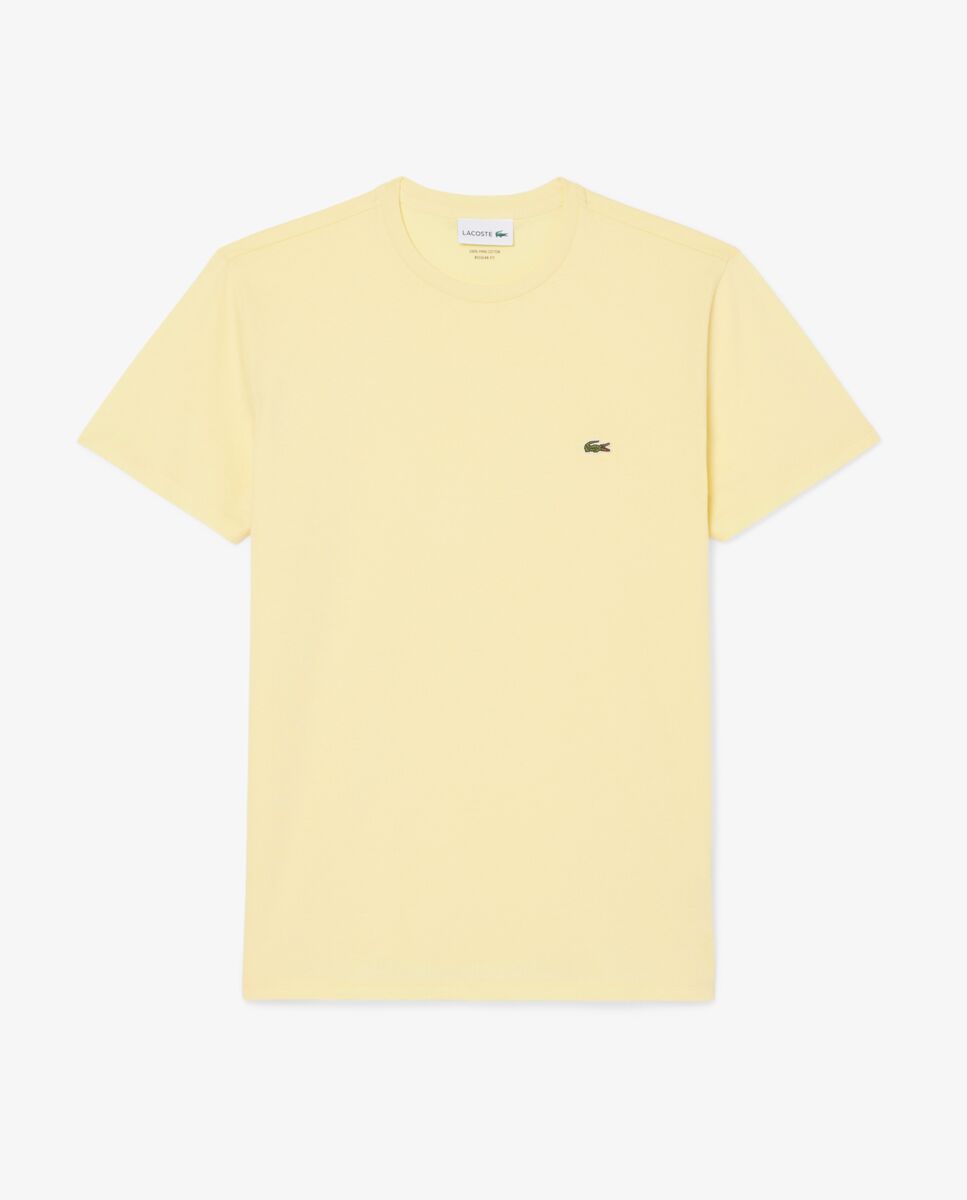 Camiseta de hombre de algodón pima de manga corta - Lacoste - Amarillo Amarillo-6